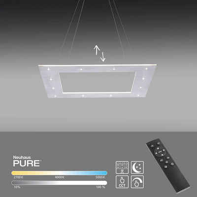 Paul Neuhaus LED Pendelleuchte LED Pendelleuchte PURE COSMO, Touchdimmer, stufenlos dimmbar, 14xLED-Board/1W/2700-5000K, warmweiß-tageslichtweiß, Memoryfunktion, CCT Farbsteuerung, Touchdimmer