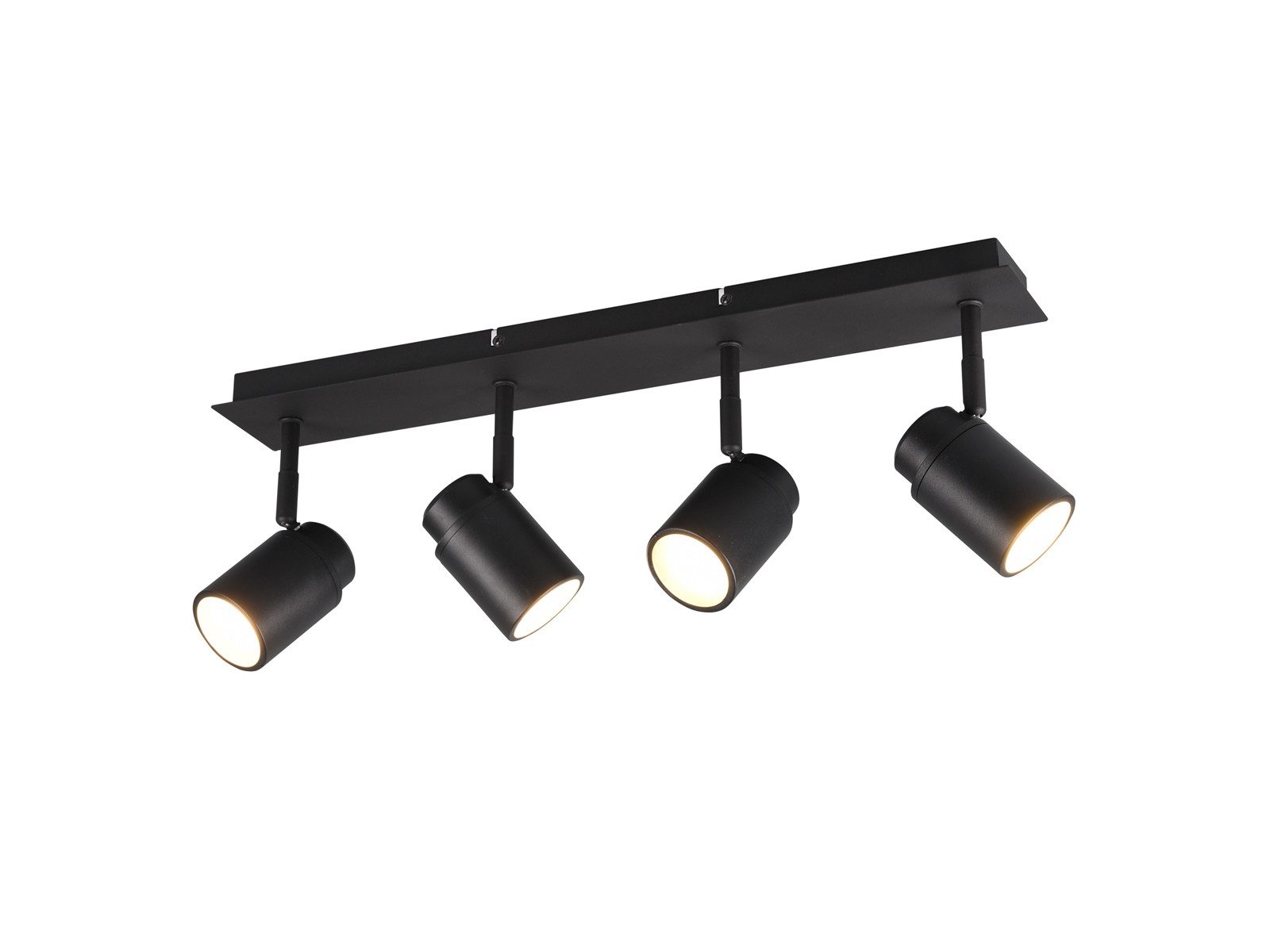 TRIO Leuchten LED Deckenstrahler Badezimmer geeignet, Breite 52cm, dimmbar, LED wechselbar, Warmweiß, innen Bad-Lampe Decke, Strahler schwenkbar inkl. GU10 LED