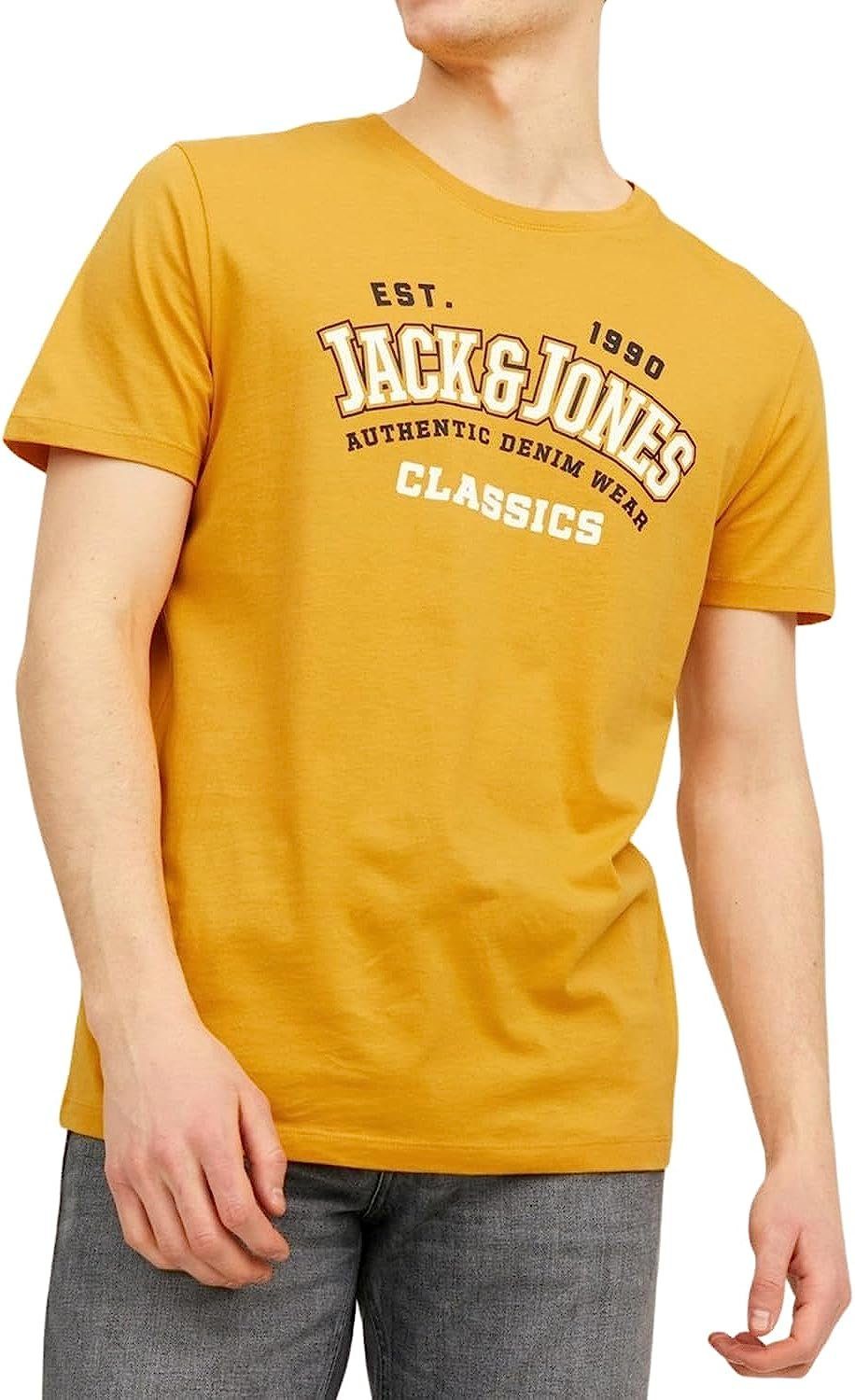 & Print-Shirt Jones aus 17 Jack 5er Aufdruck, Baumwolle (5er-Pack) Shirts Slim mit Mix