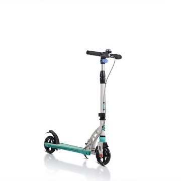 Byox Cityroller Kinderroller Cool klappbar, PU-Räder Klingel Handbremse LED-Licht ABEC-11