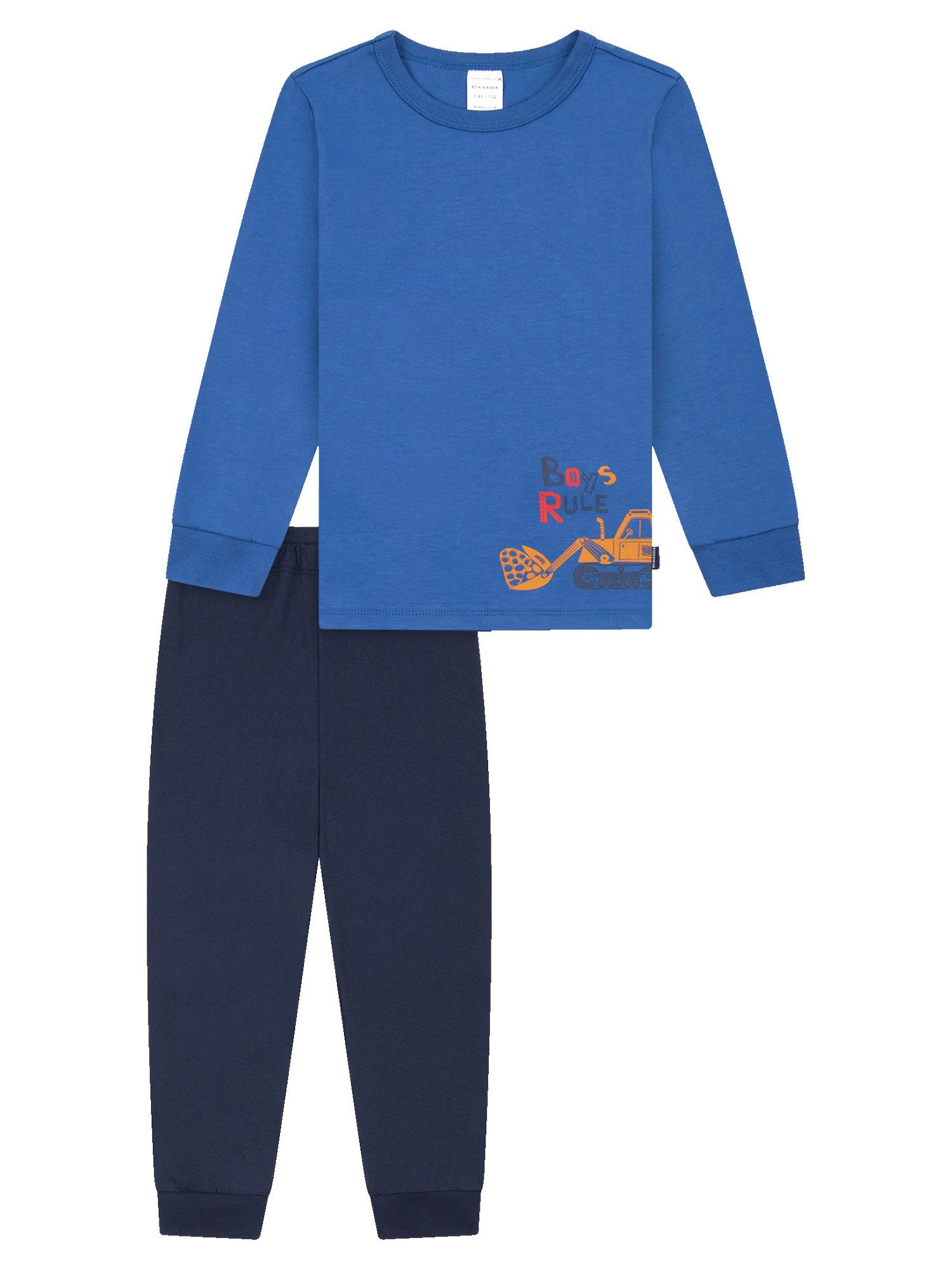 Schiesser Pyjama Boys World (2 tlg) schlafanzug schlafmode bequem – Bild 2 von 4