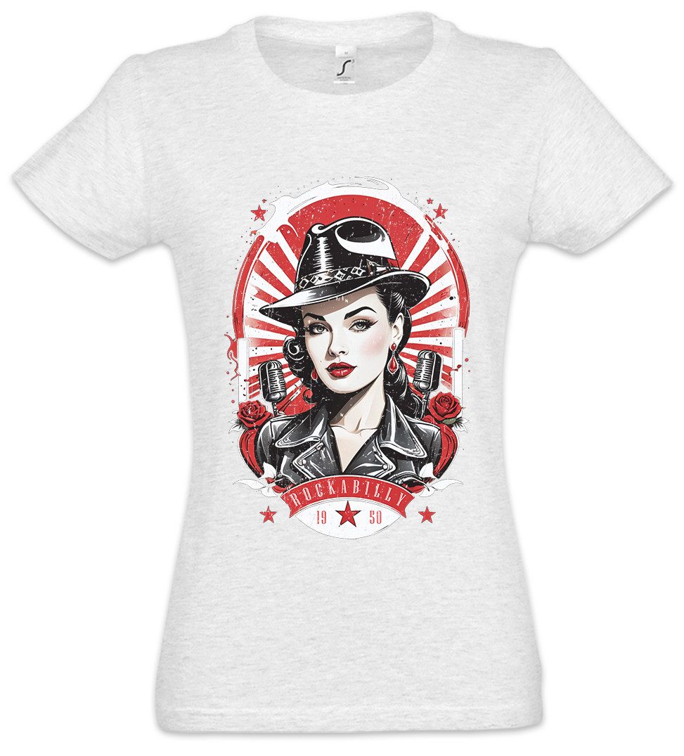 Urban Backwoods Print-Shirt Rockabella Beauty Damen T-Shirt Tattoo Rockabil günstig online kaufen