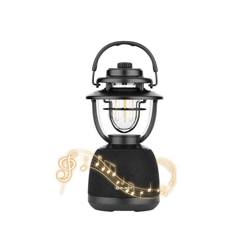 OLIGHT Laterne olight Olantern Music Licht und Musik 2 in 1 Campinglampe, Eingebauter Erschütterungssensor, Stufenlos dimmbar