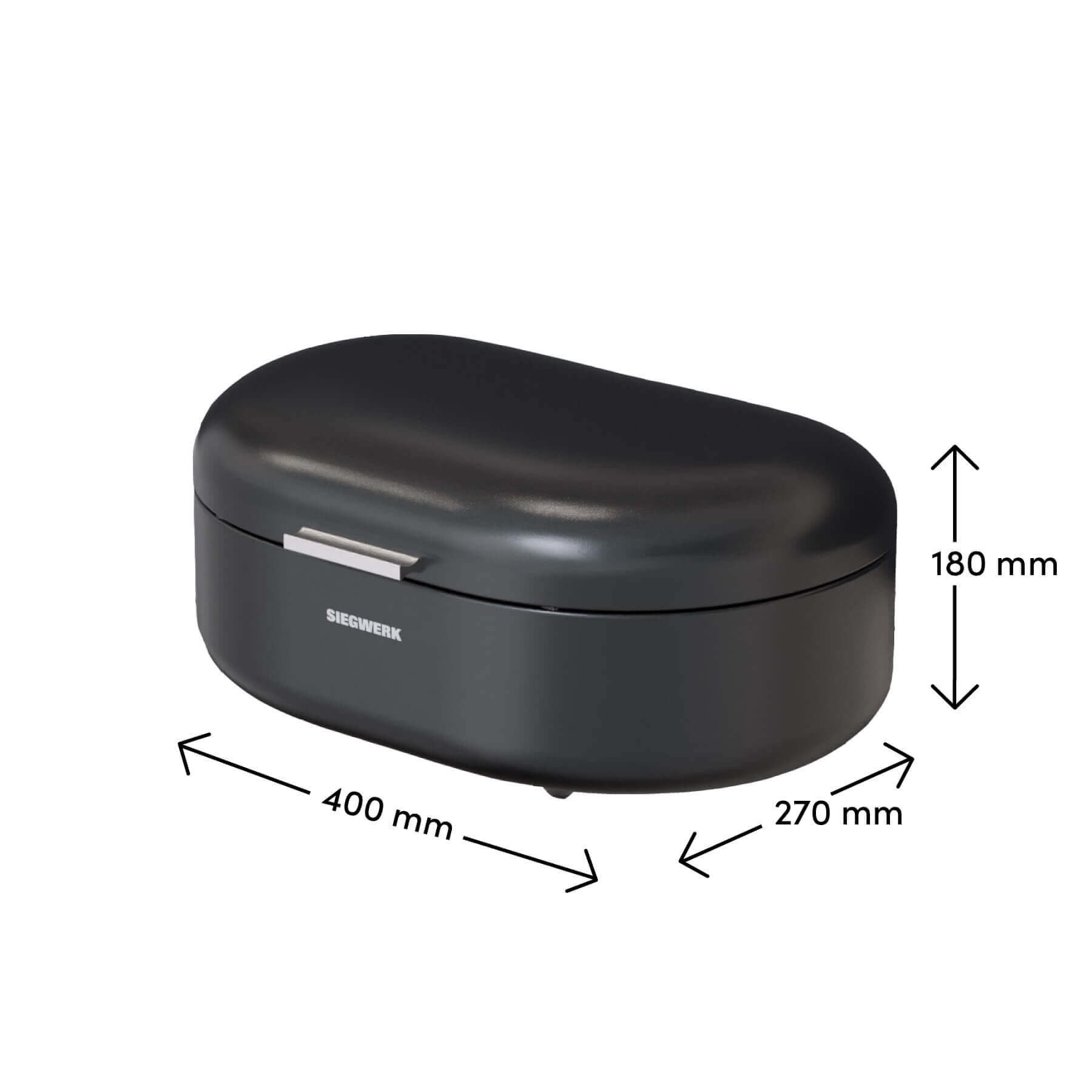 SIEGWERK Brotkasten SIEGWERK - PANEA L aus Metall hochwertig & langlebig, Stahlblech pulverbeschichtet