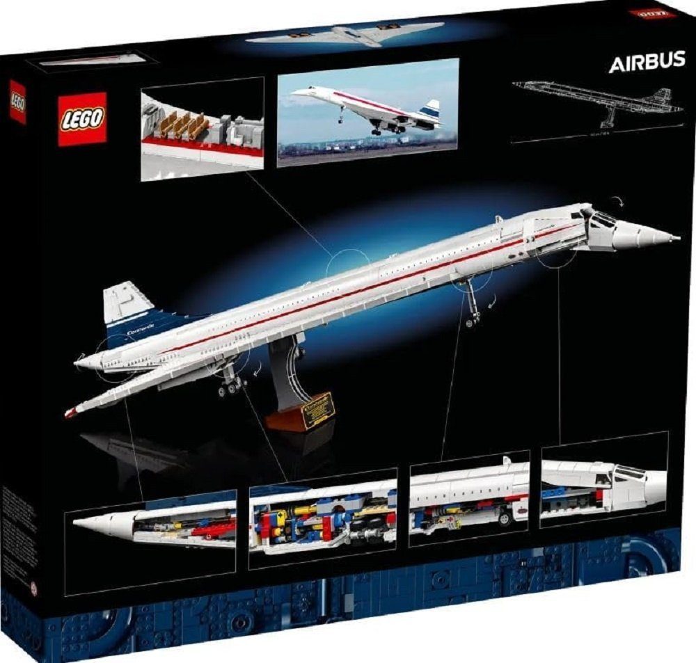 LEGO® LEGO Icons - Concorde (10318) inkl. Acryl Vitrine Spielbausteine, (2083 St)