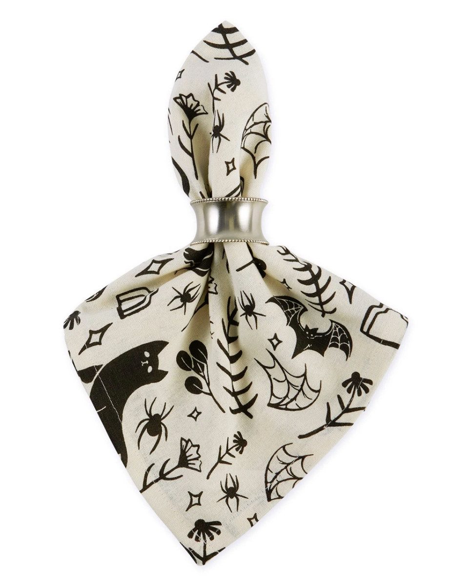 Horror-Shop Папірserviette Black Magic Baumwoll Halloween Serviette 50cm