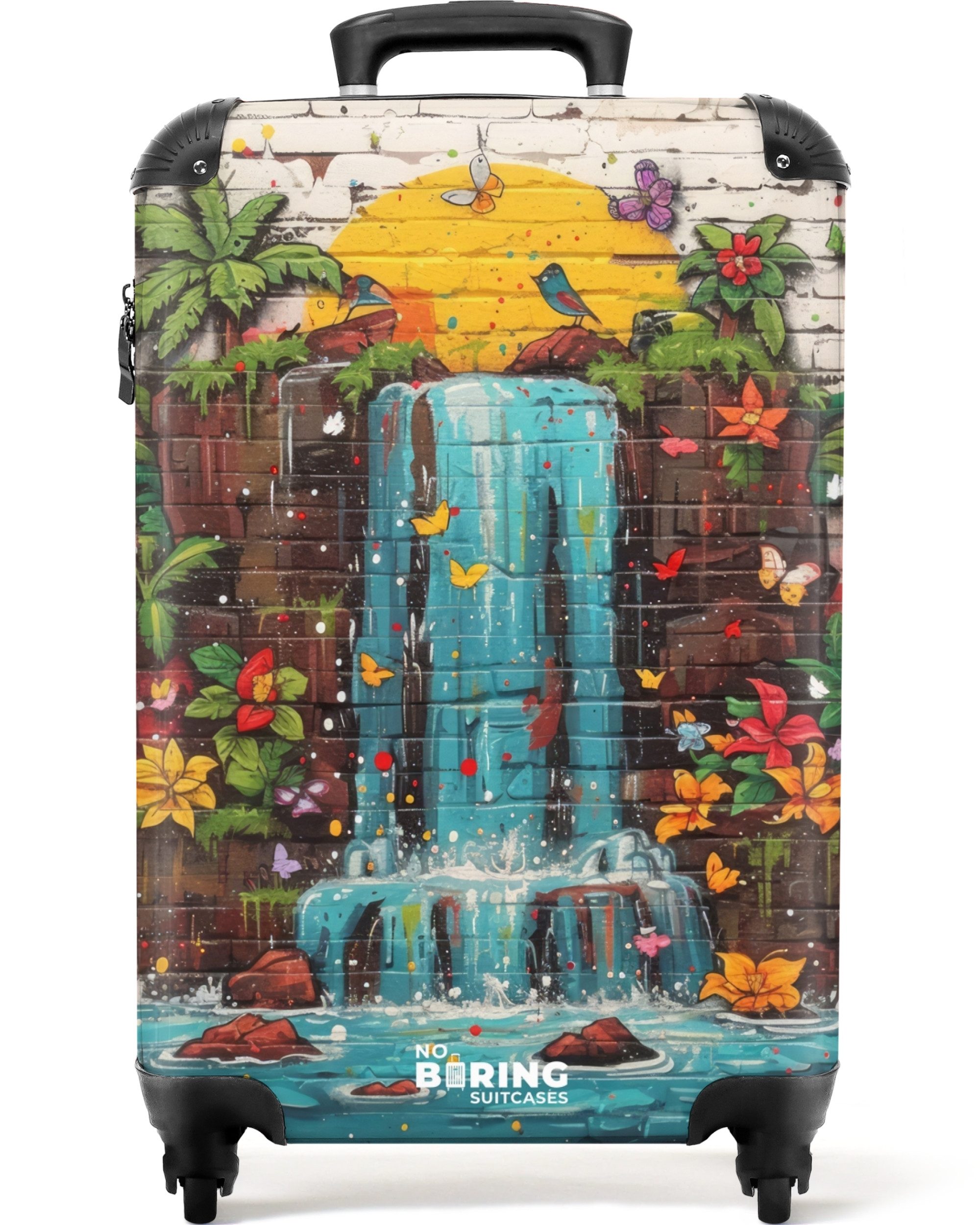 NoBoringSuitcases.com© Hartschalen-Trolley Wasserfall im Graffiti-Stil 55x3 günstig online kaufen
