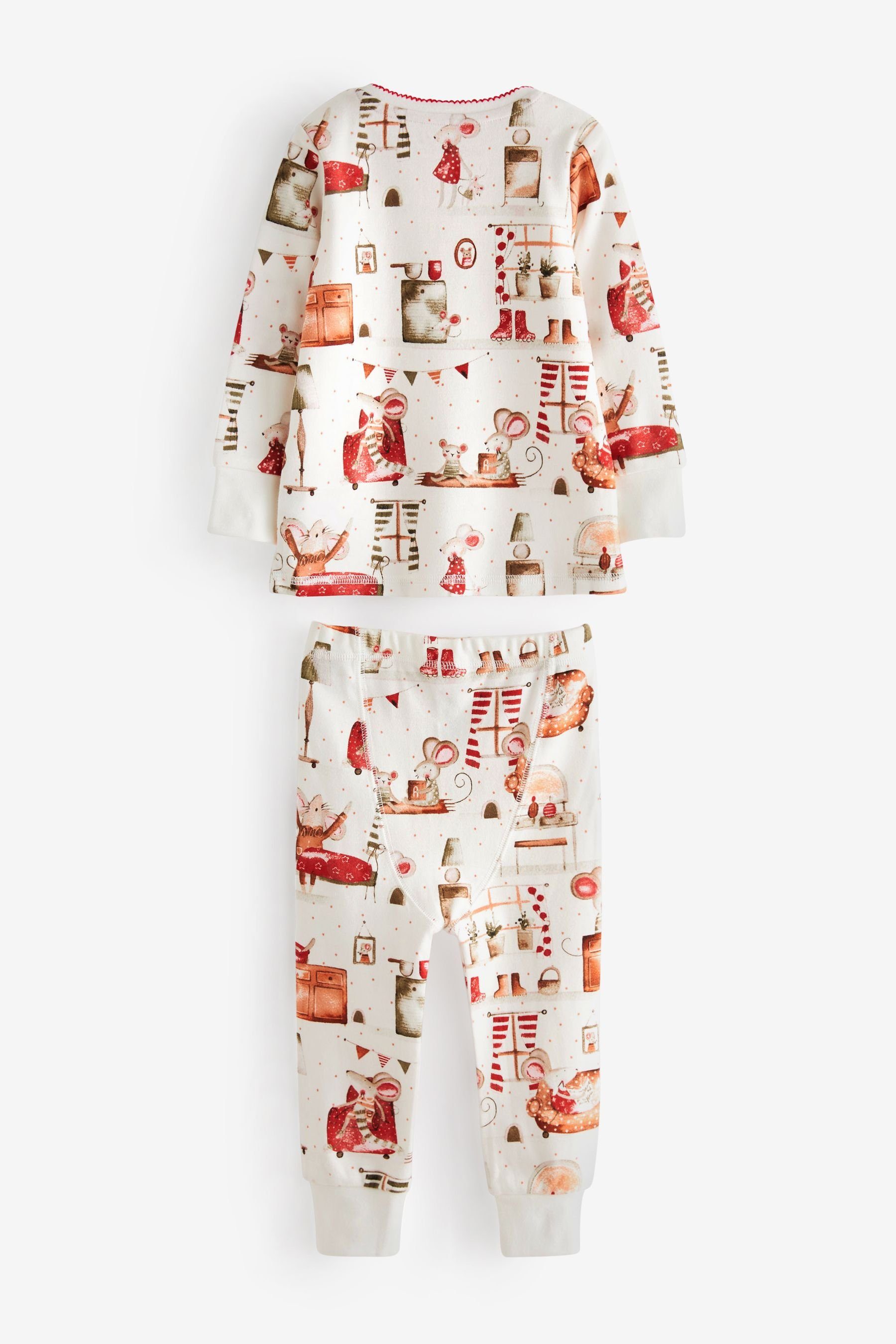 Next Pyjama Pyjamas (6 im tlg) Mouse 3er-Pack Red/Cream