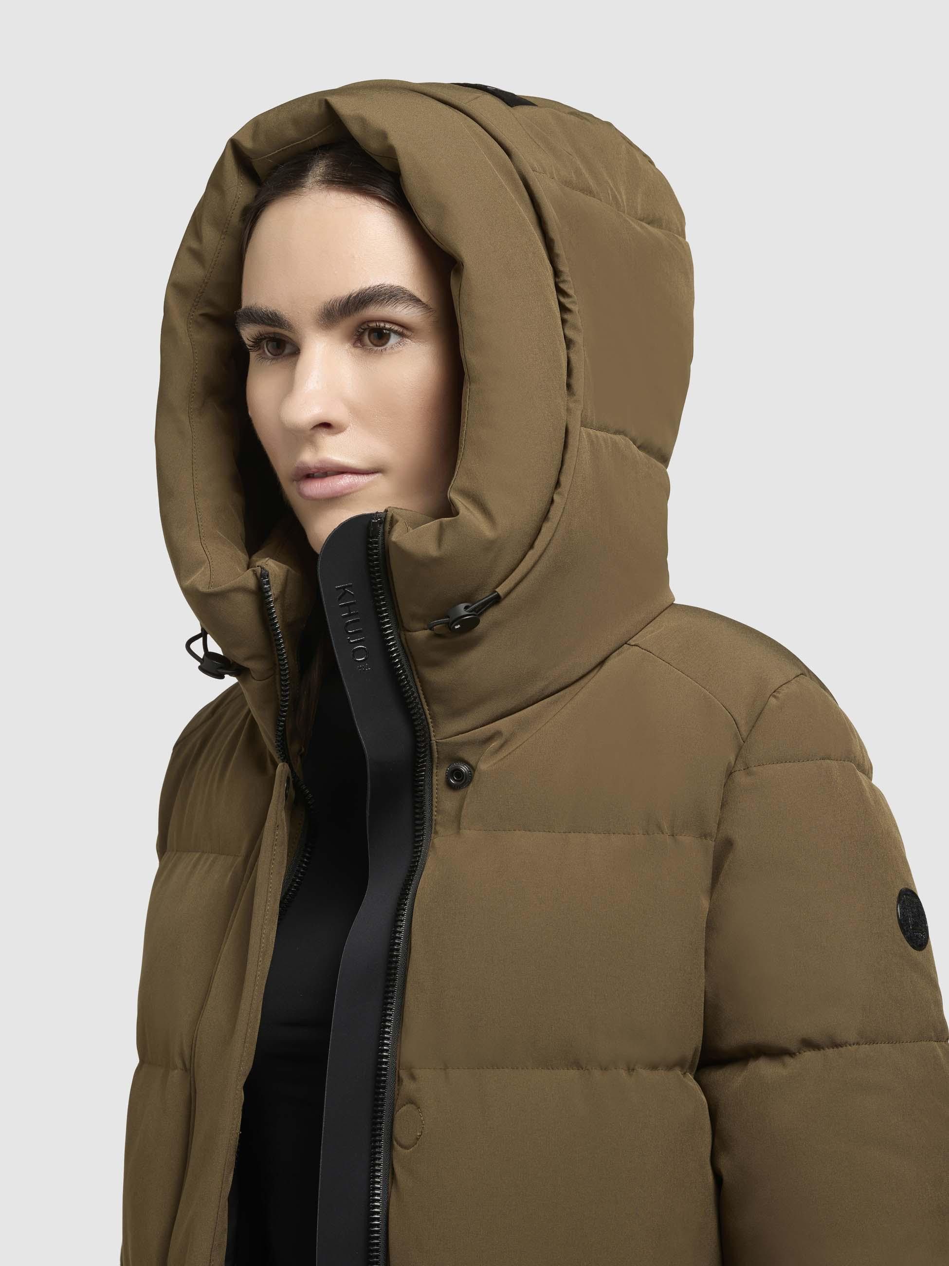 khujo Kurzmantel Lola-YM warme Winterjacke mit großzügiger Kapuze