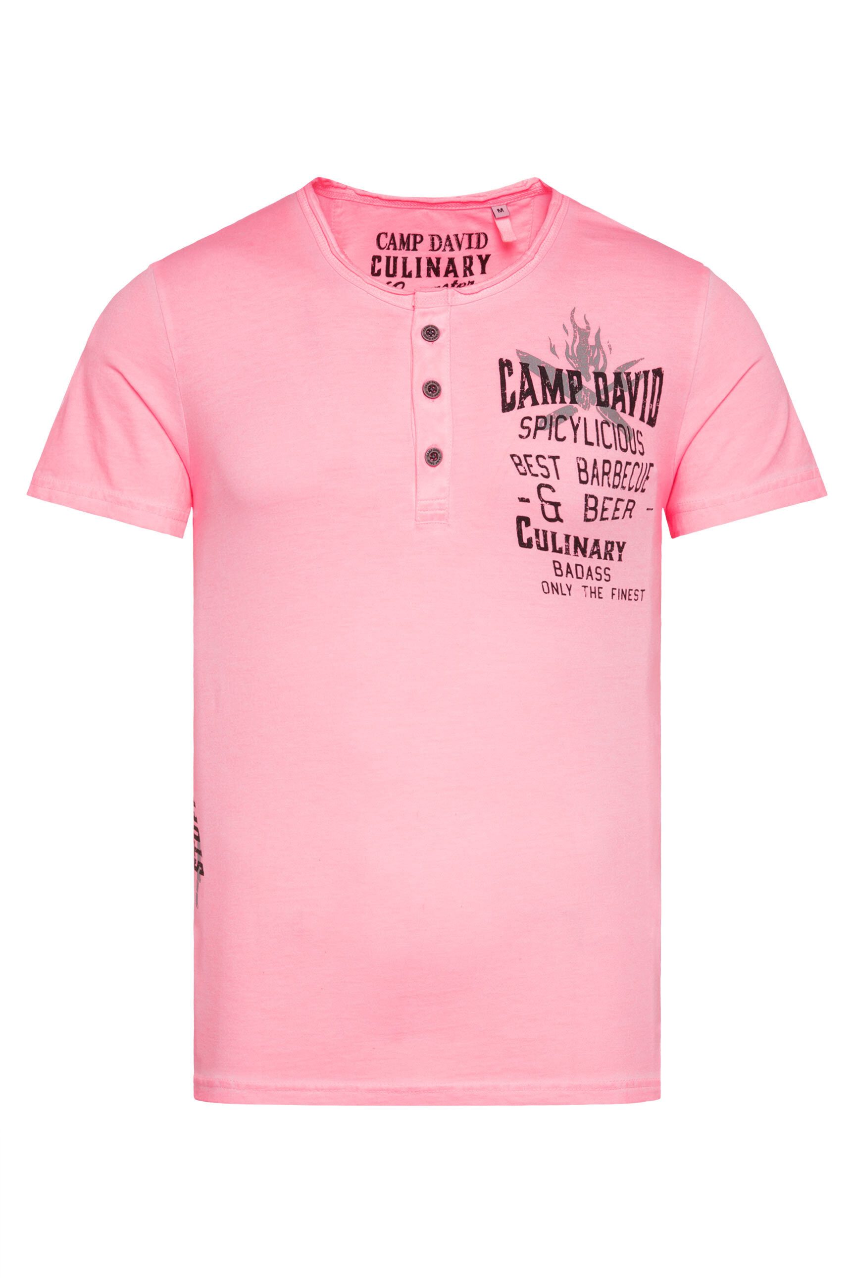 CAMP DAVID Henleyshirt mit Used-Kanten günstig online kaufen
