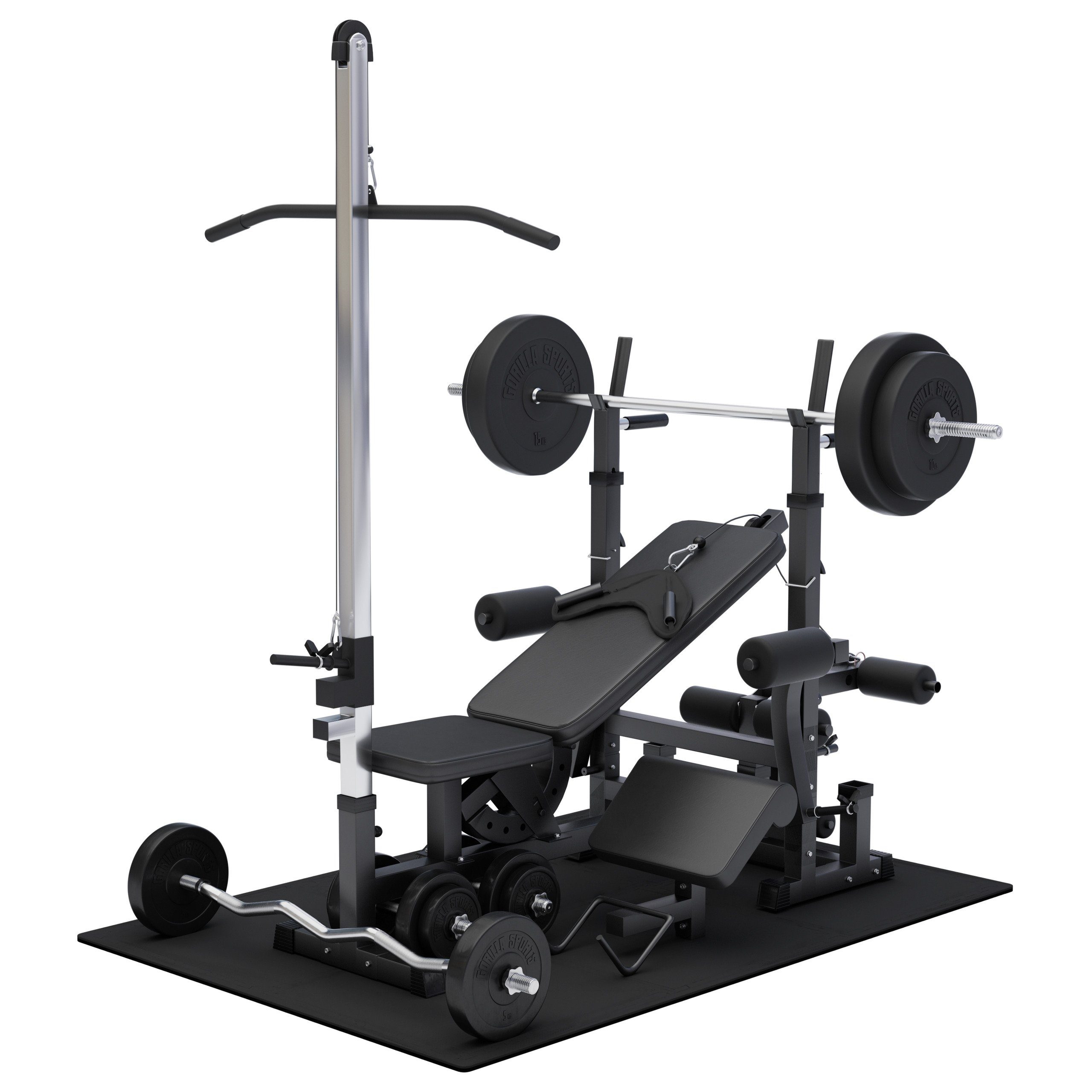 GORILLA SPORTS Kraftstation Kraftstation Universal Set 46-teilig, (46-tlg)