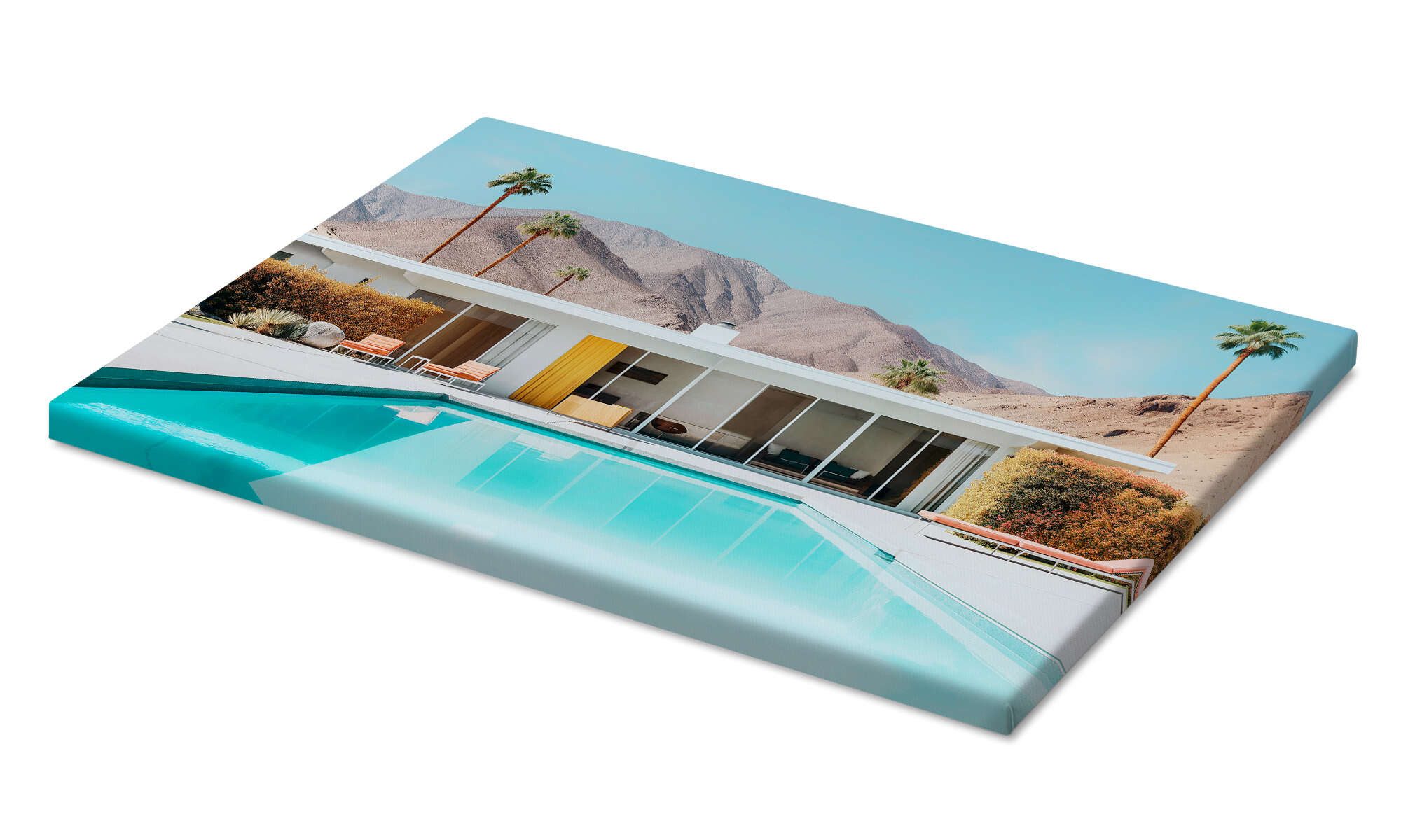 Posterlounge Wandbild California Dreaming - Palm Springs Pool in der Wüste, günstig online kaufen
