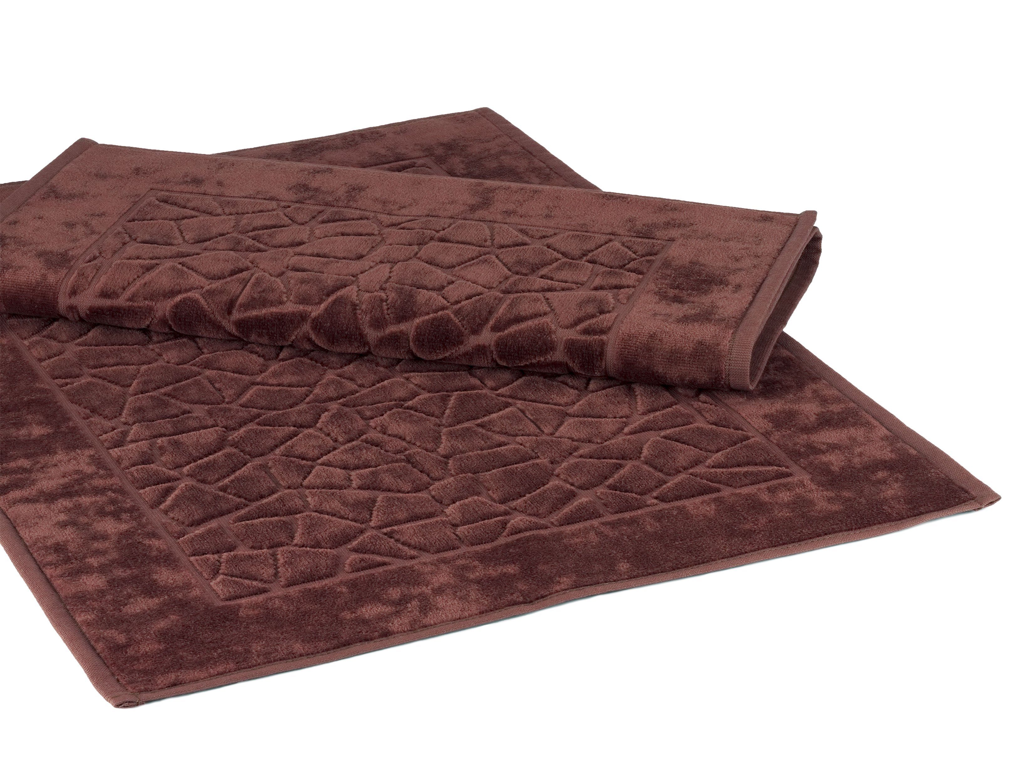 my cocooning Badematte "Stones", jacquard-gewebt, Oberfläche aus Velours, Baumwolle, modernes Design