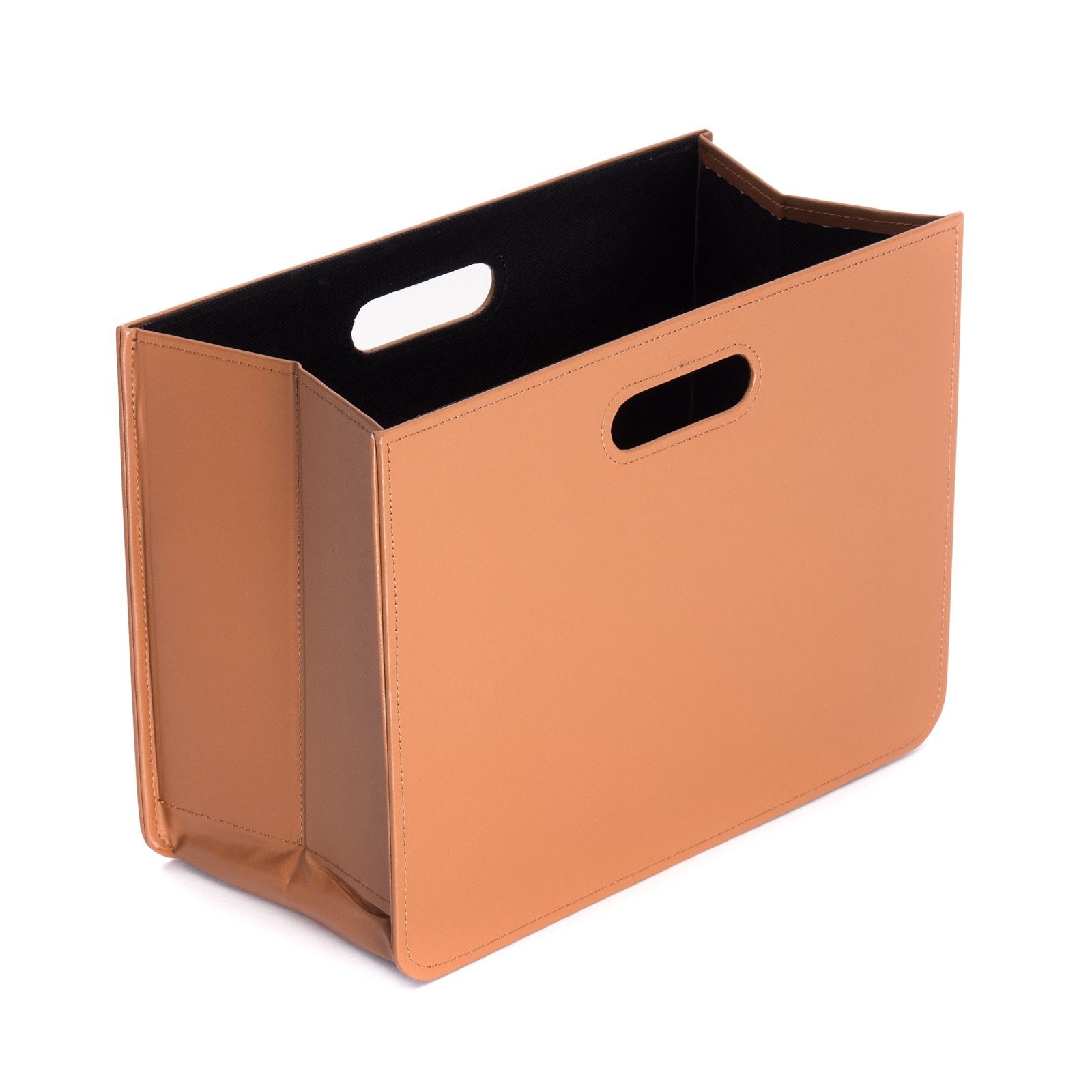 CREEDWOOD Журнальная стойка ZEITUNGSKORB "BUSINESS", Cognac Braun, Magazinsammler