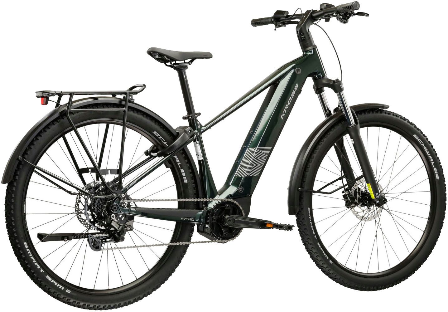Kross E-Bike ATB Influx Hybrid SUV 2.0 16,7Ah / BOSCH 600 Wh 29" grün 9 Gänge 2026, 9 Gang Shimano CUES U4000 Schaltwerk, Kettenschaltung, Mittelmotor, 600 Wh, BOSCH PERFORMANCE LINE PX 36 V/250 W, Mittelmotor