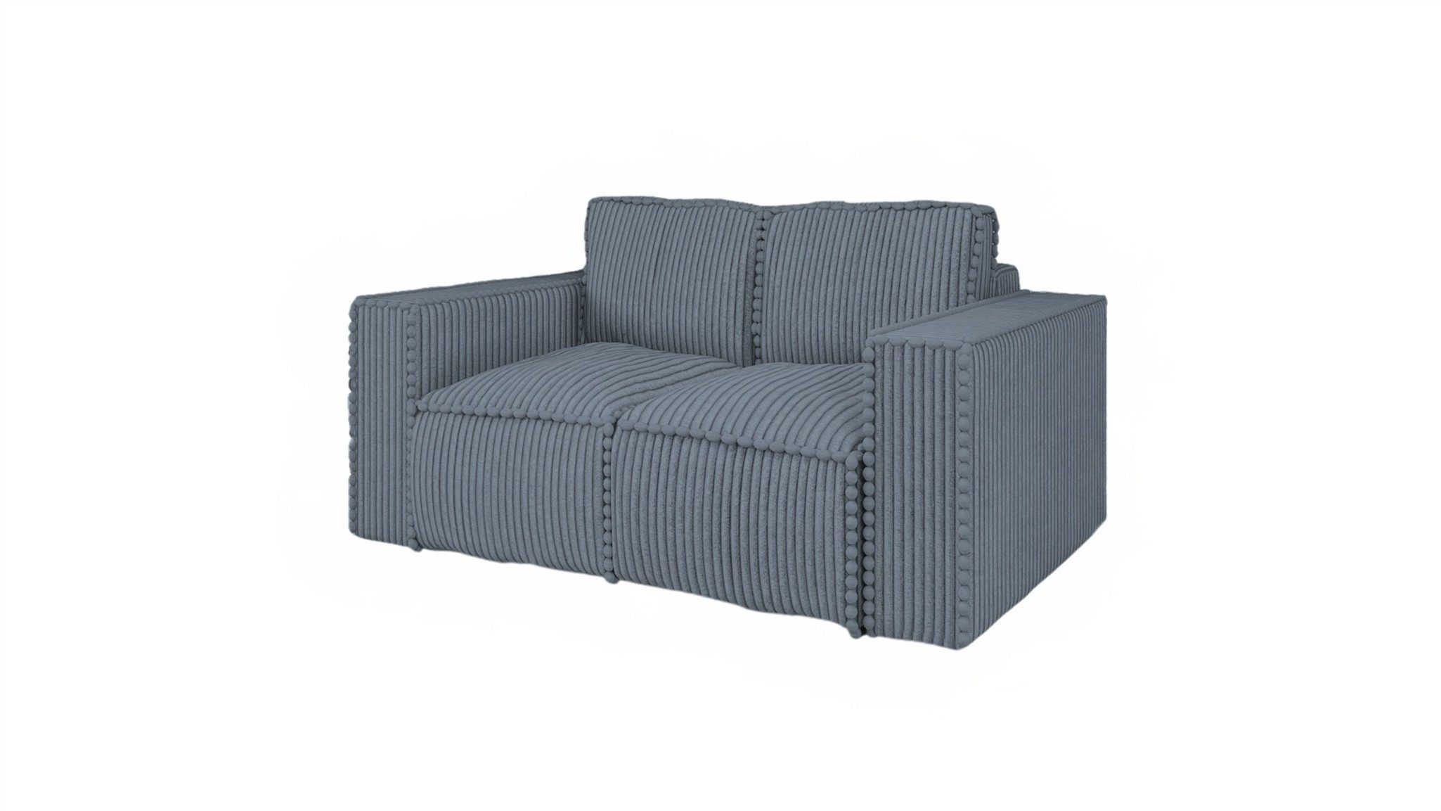 Fun Möbel 2-Sitzer Sofa VAJANA mit Schlaffunktion in Stoff Tilia, Rundumbezug