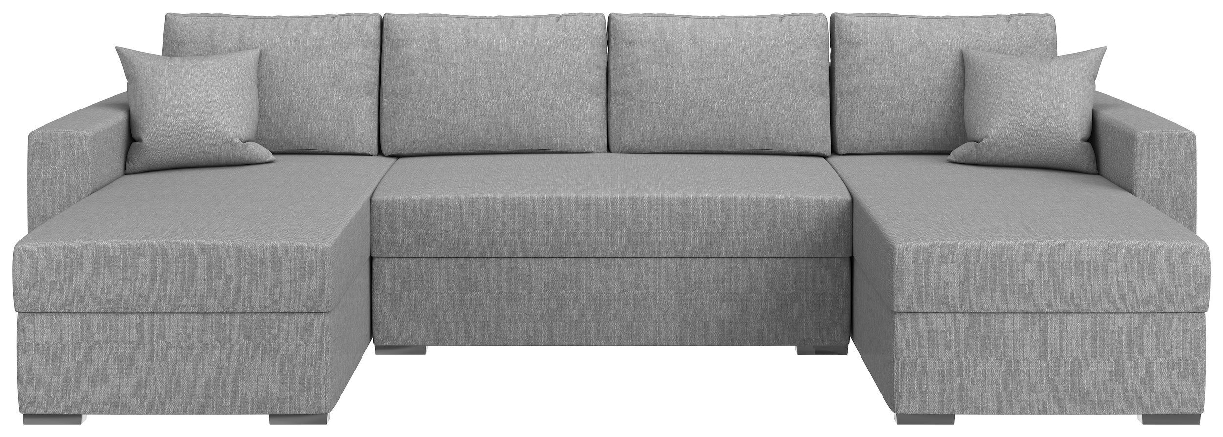 Stylefy Wohnlandschaft Rubicon, U-Form, Sofa, inklusive Kissen, Bettkasten, frei mit Klassisch stellbar, Bettfunktion Raum Sitzkomfort, Design im und