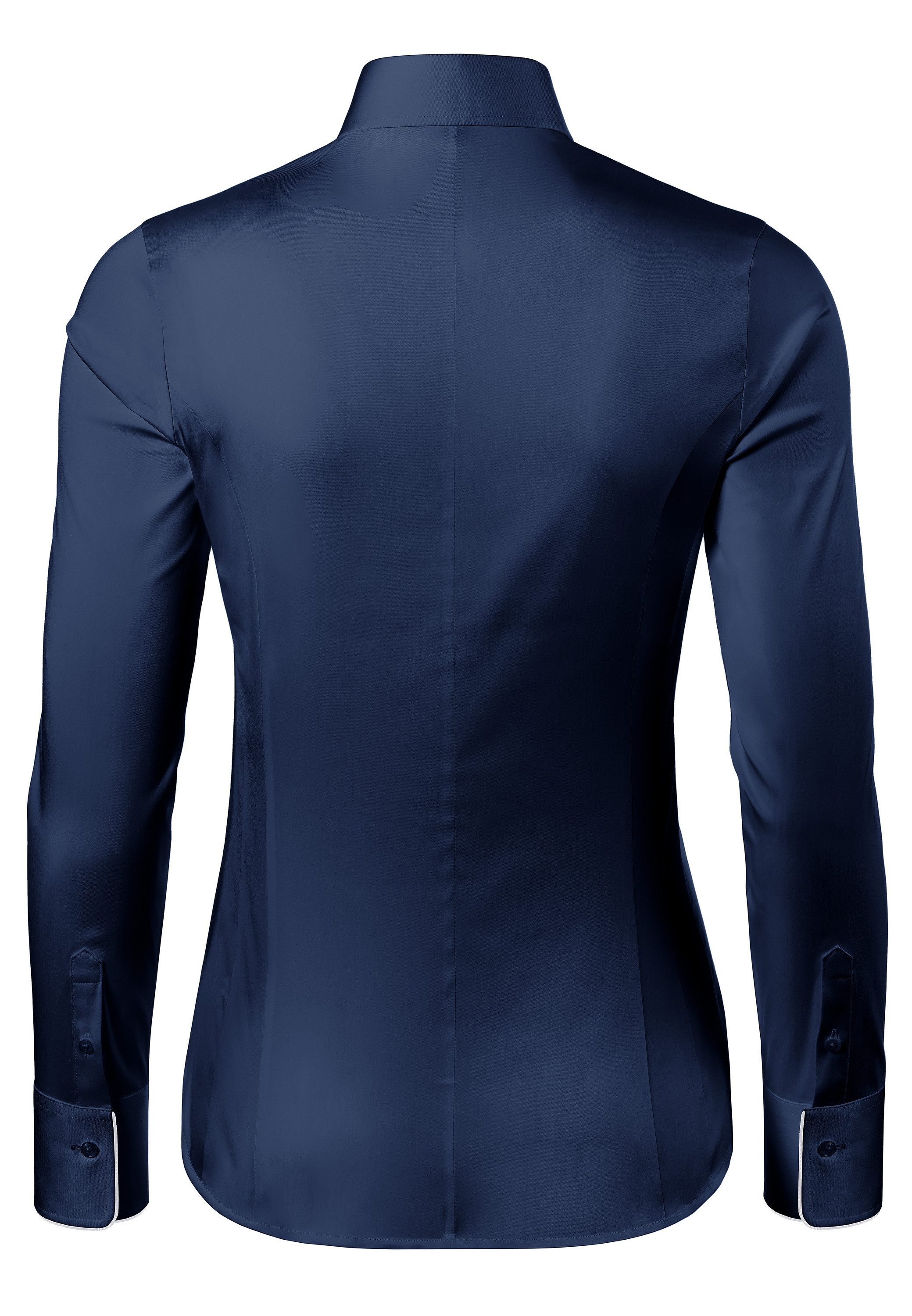 Vincenzo Boretti Klassische Bluse tailliert stretch