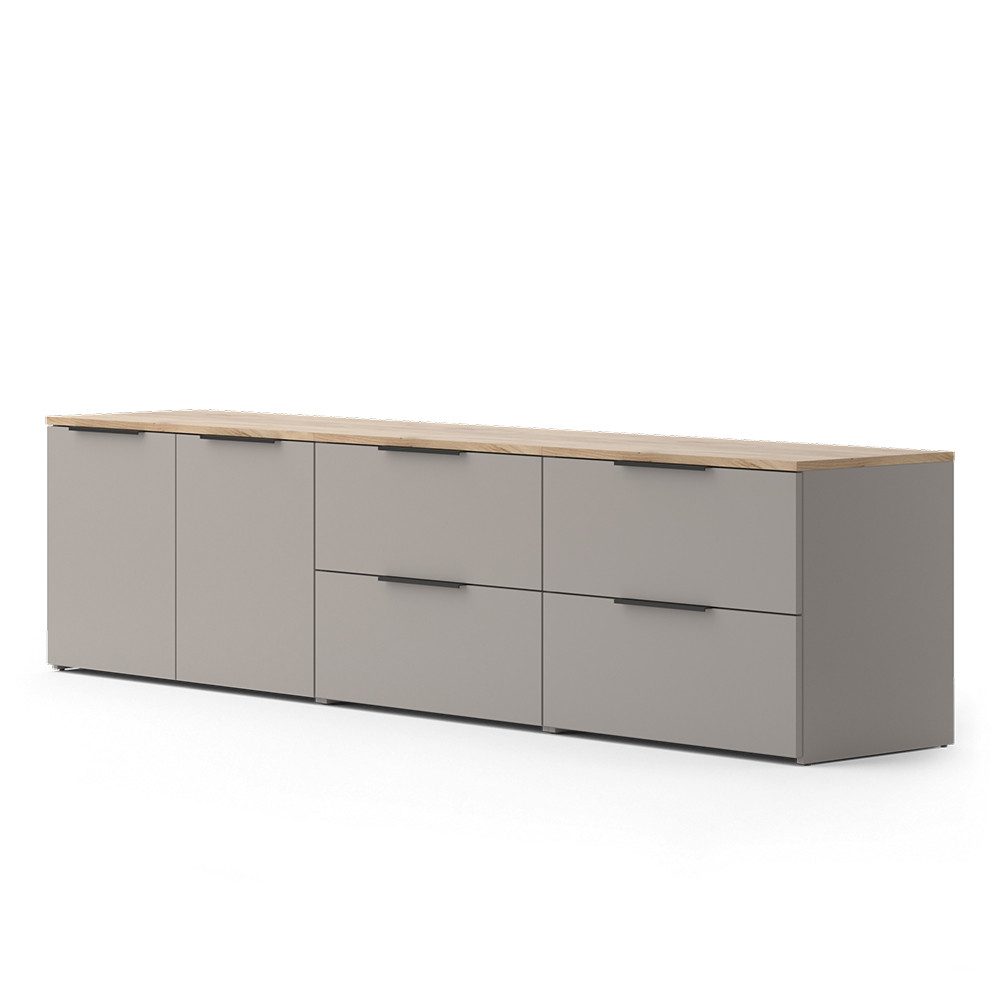 Vicco Wohnwand Wido, Greige/Sonoma, 3 Teile günstig online kaufen