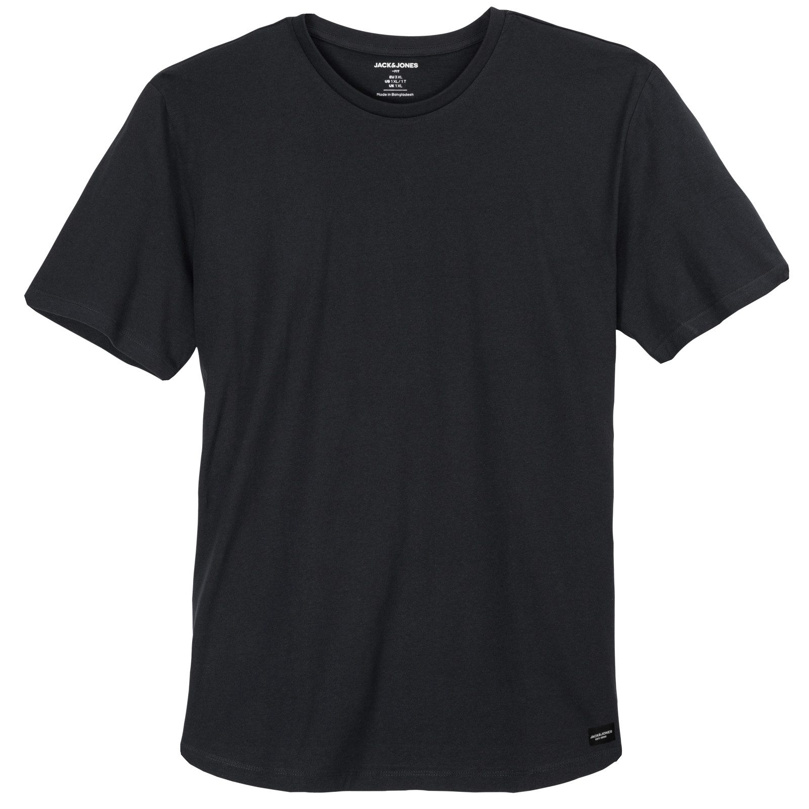 Rundhalsshirt Jack&Jones Basic T-Shirt XXL schwarz JJENOA