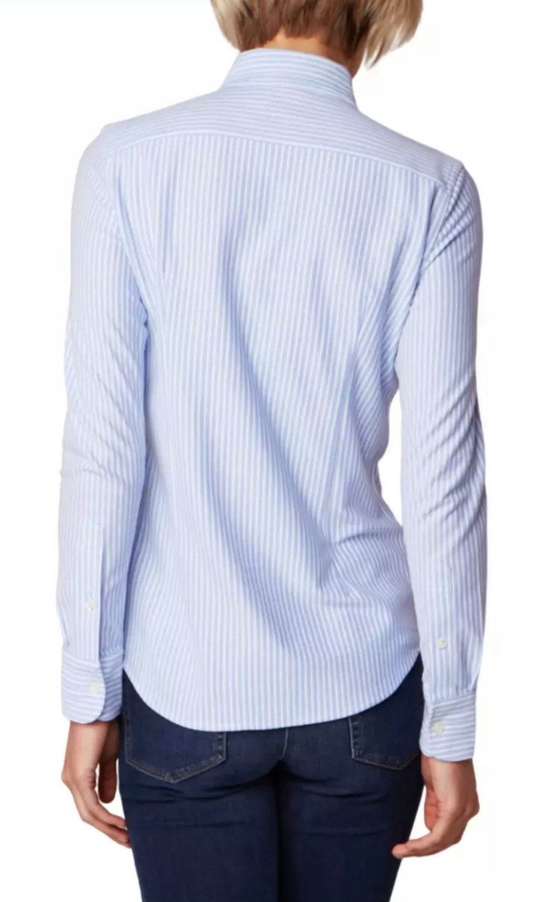 Polo Ralph Lauren Streifenhemd Damen Bluse Heidi Oxford Cotton mit Streifen sofortige Authentifizierung über einen QR-Code möglich