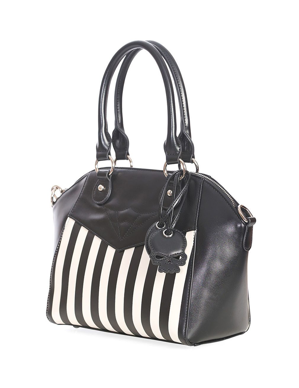 Banned Handtasche Another Lost Soul Striped, Gestreift Retro Handbag
