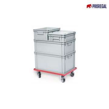 PROREGAL® Stapelbox SuperSparSet 5x Scharnierdeckel für Eurobehälter, HxBxT 2,7x20x30cm (5 St)