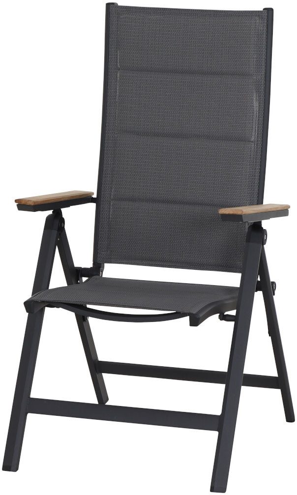 Siena Garden Gartensessel Tesoro Klappsessel 2er-Set FSC (Set, 2-St), Alu, Textil, Teak FSC 100 %
