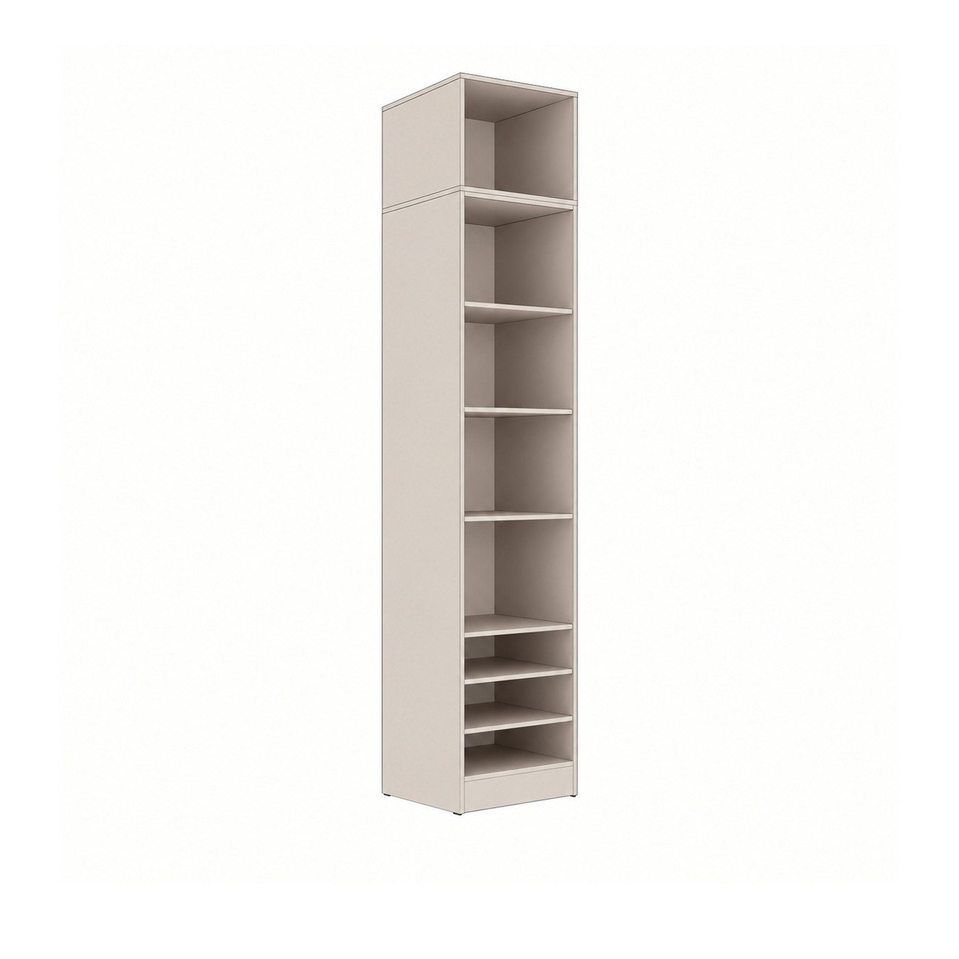 Marmex Möbel Mehrzweckregal TRES 05/5N Kleiderschrank ohne Schranktüre hohes Regal 50x246x51, 2-tlg., Einlegeböden variabel einsetzbar, Schuhe