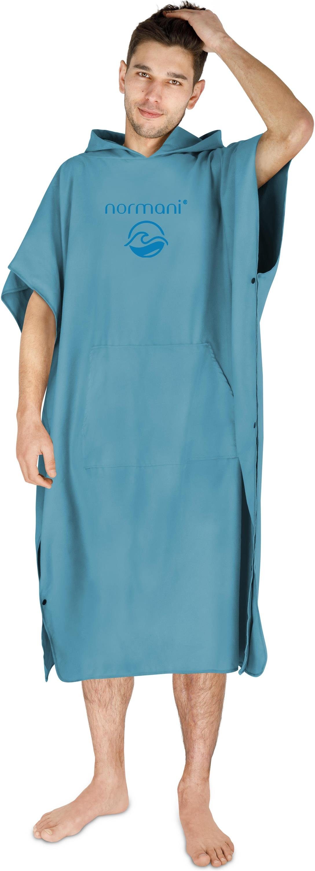 normani Unisex-Bademantel Weicher Mikrofaser Badeponcho Nosara, 110, Polyester, Kapuze, Schlupf, Surfer Poncho + Badetuch aus recyceltem Material – Bild 5 von 5