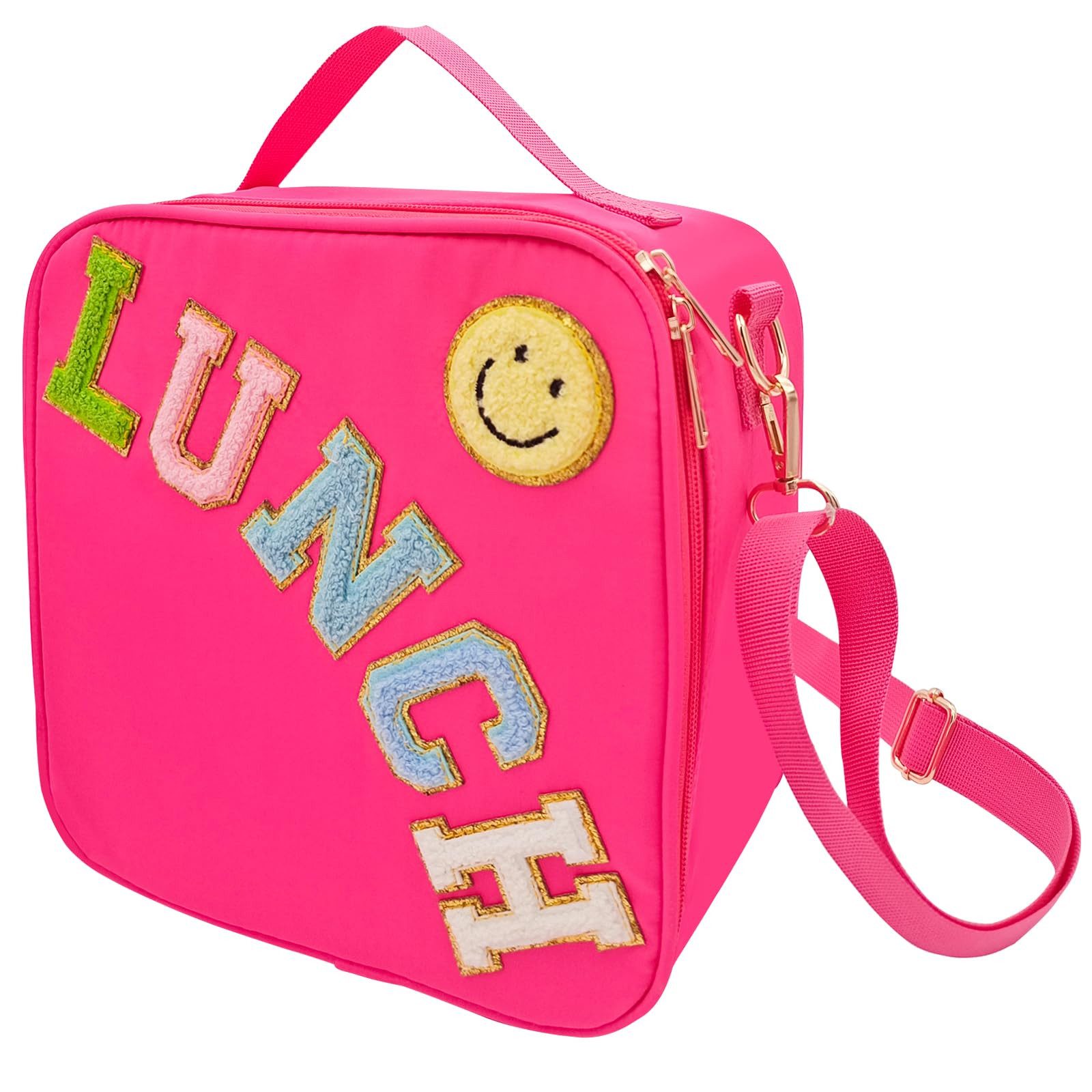 Diwzbyn Lunchbox Lunchbag Isoliert, Mit Verstellbarem Schulterriemen, Tragbar, Mit Folienfutter, Niedliches Design für Schule & Reisen