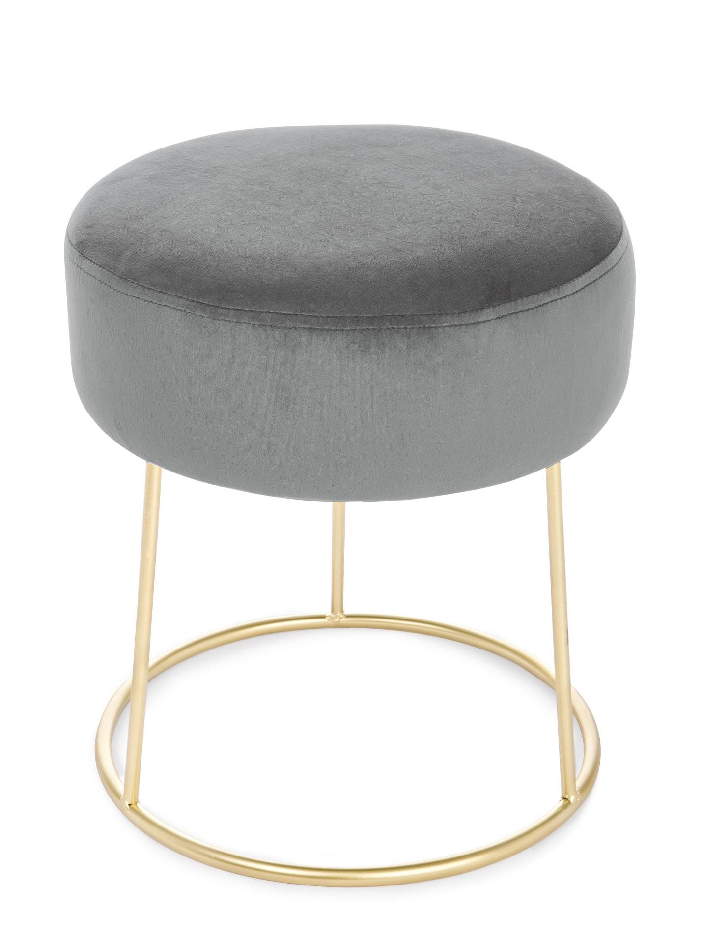 Bizzotto Hocker Clarissa in Samt-Optik, Grau günstig online kaufen