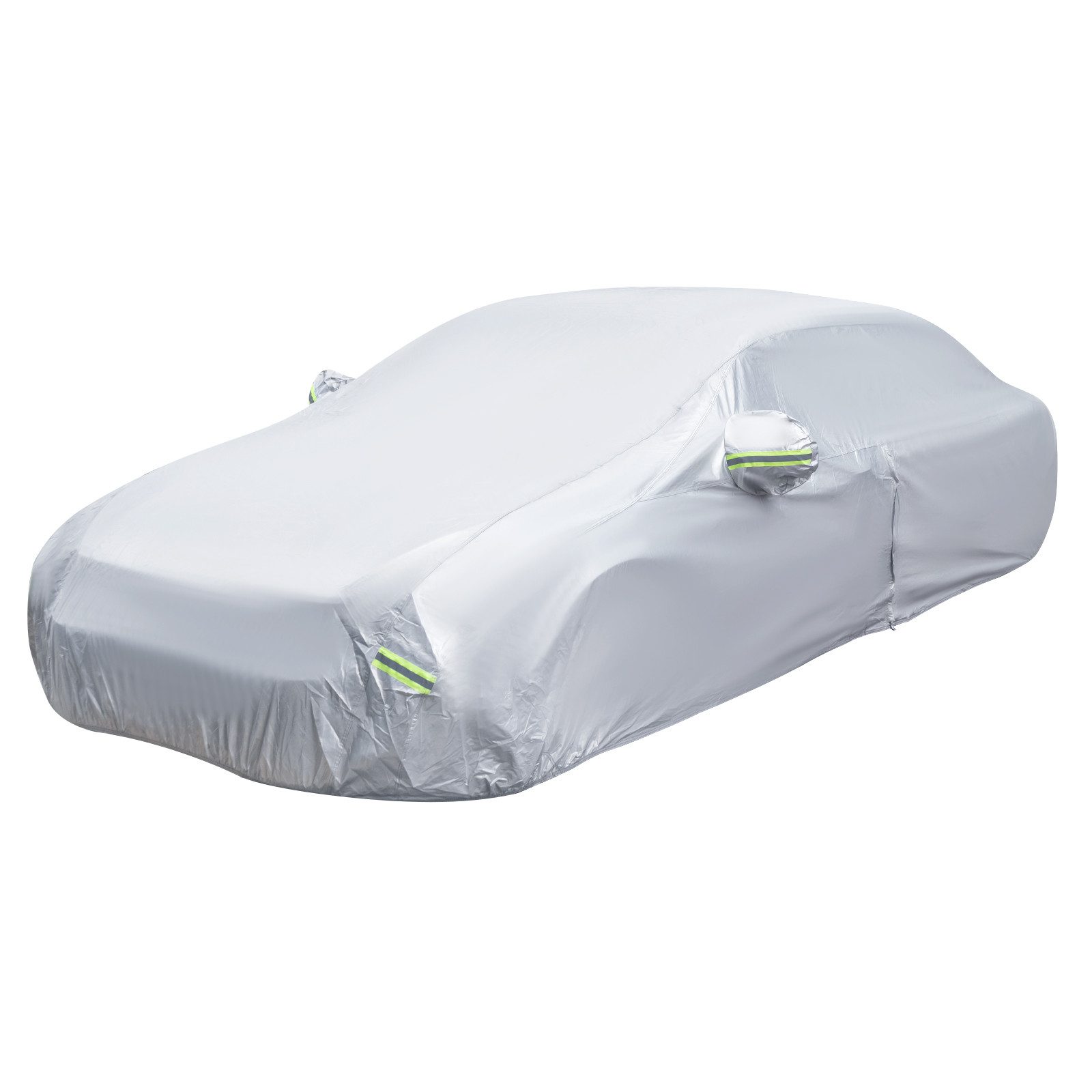 COSTWAY Autoplane, Reißverschluss Reflektorstreifen, für Limousine bis 479cm