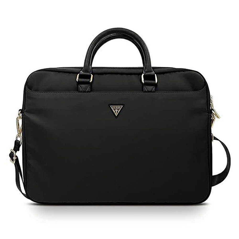 Guess Laptoptasche Umhängetasche Aktentasche Notebooktasche (Spar-Set, 1-tlg., 42 x 31 x 5 cm leicht), Nylon, abnehmbarer Gurt, Trolleyband, für 16 Zoll
