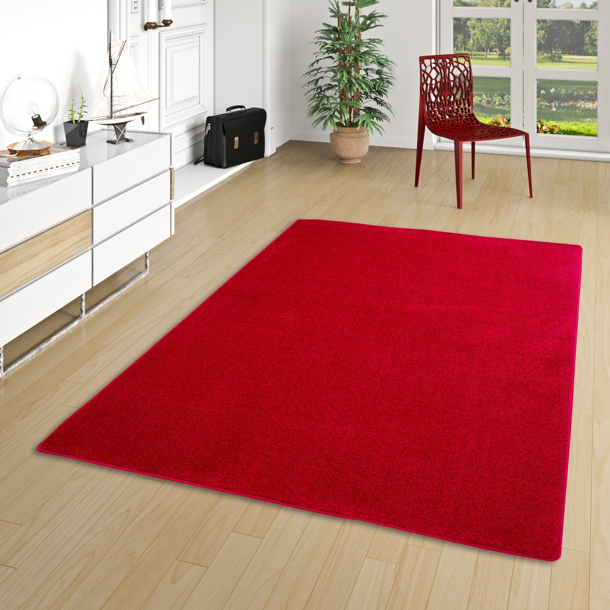 Snapstyle Veloursteppich Hochflor Velours Teppich Luna, Rechteckig, Höhe: 16 mm