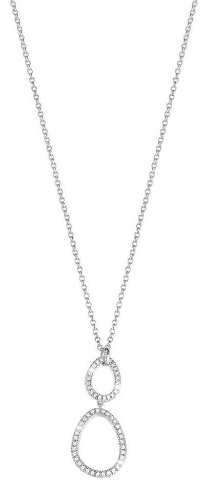 Esprit Collier Brilliance, aus 925er Sterling-Silber, Zirkonia, Erbskette, 42cm lang