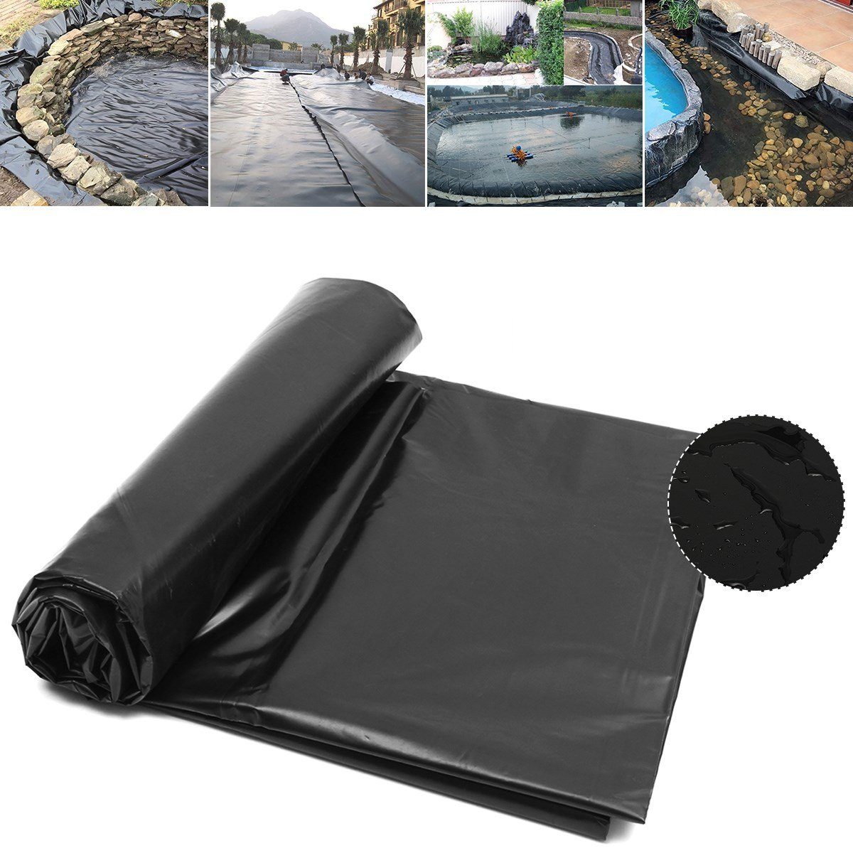 Insma Teichfolie, 0,12 mm Stärke, Premium HDPE Teichfolie Garten 4mx4m