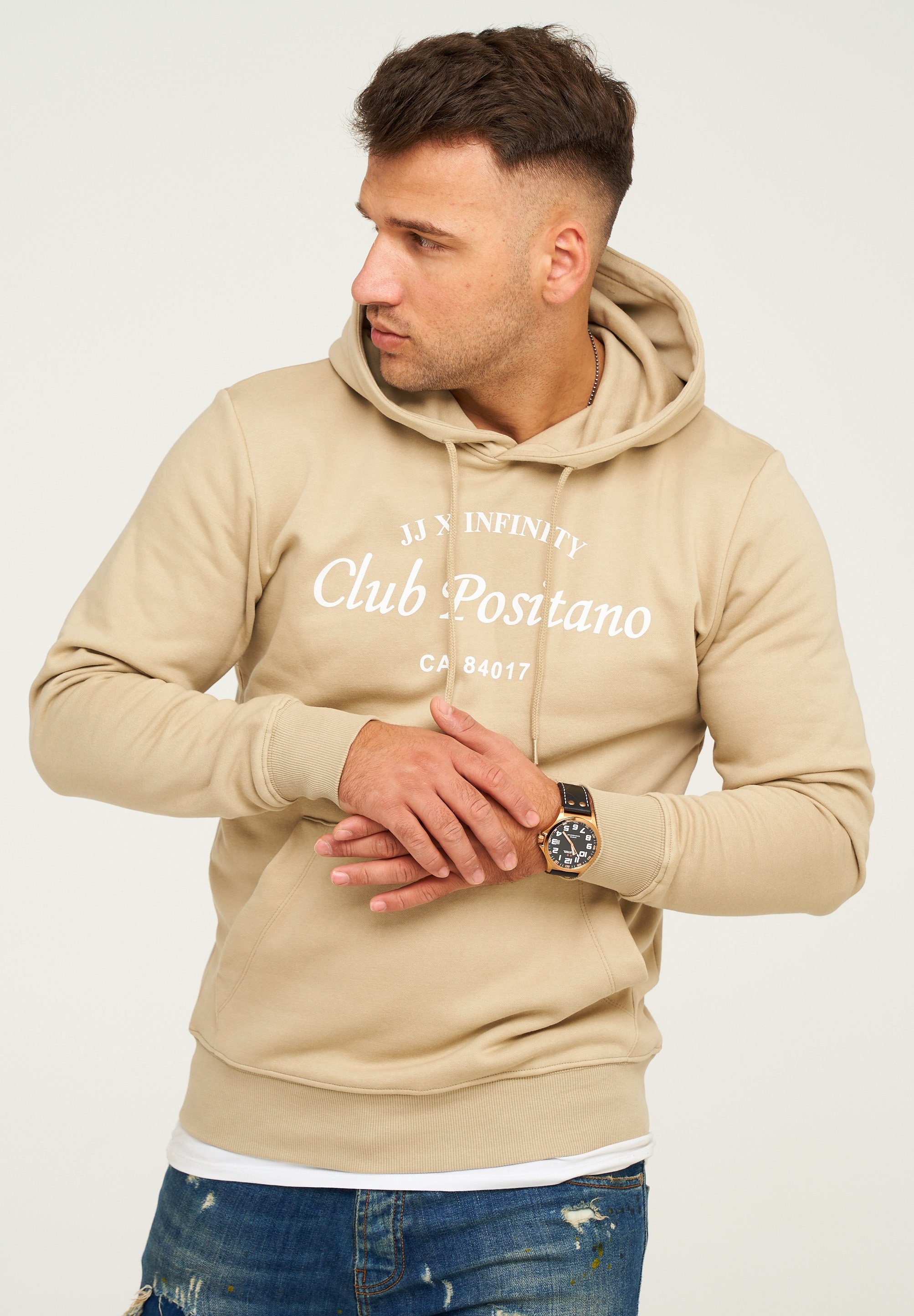 Jack & Jones Hoodie JJHILL SWEAT HOOD Crockery