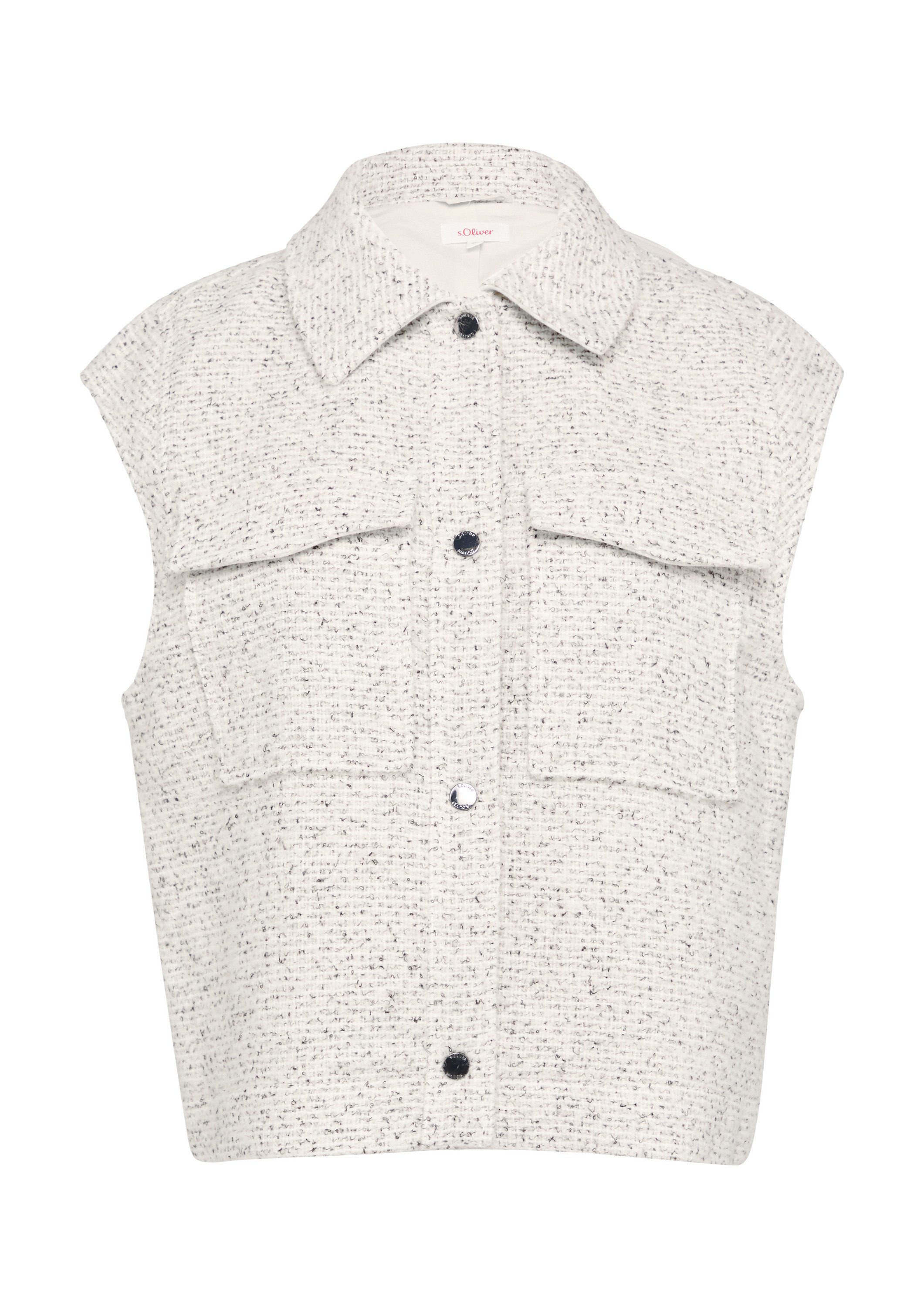 s.Oliver Funktionsweste Indoor-Weste Bouclé-Weste mit aufgesetzten günstig online kaufen