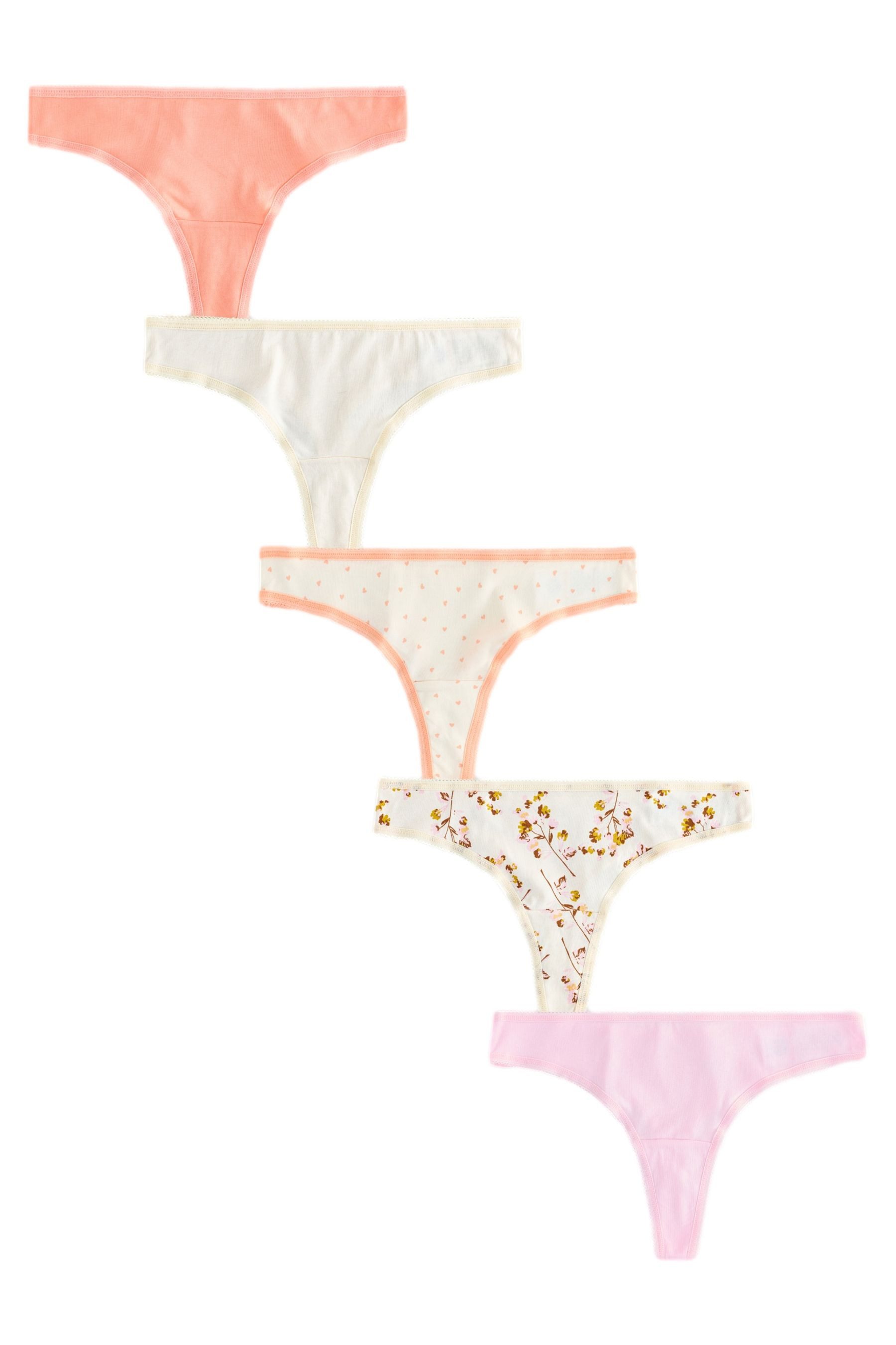 String Slips im 5er-Pack, Tanga