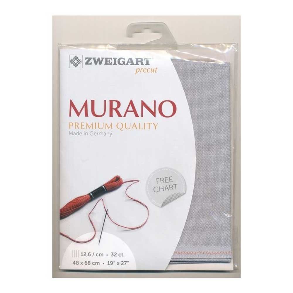 Zweigart Kreativset Zählstoff MURANO Zweigart Precute 32 ct. 3984 Farbe 705 perlgrau, 48x, (embroidery kit by Marussia)