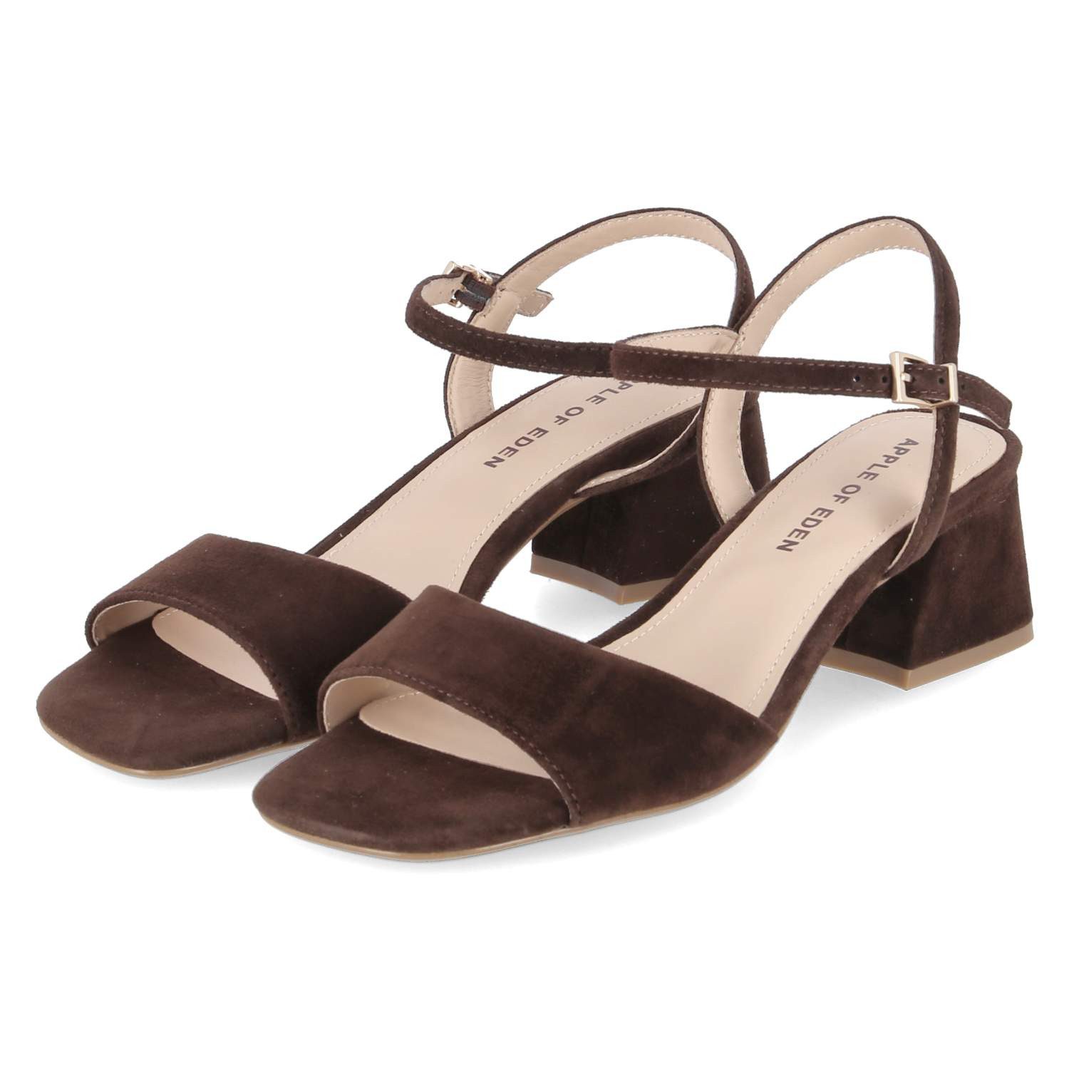 Apple of Eden Apple of Eden FLORE 87 tdm Damen Rauleder braun Sandalette