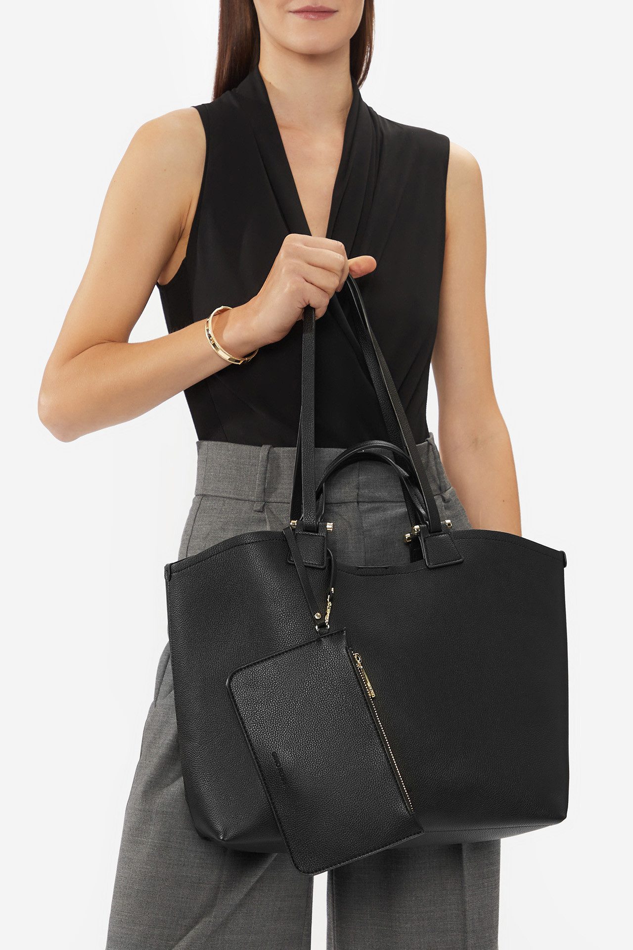 Handtasche Gino Rossi Große Shopper Tasche K233010-1 schwarz