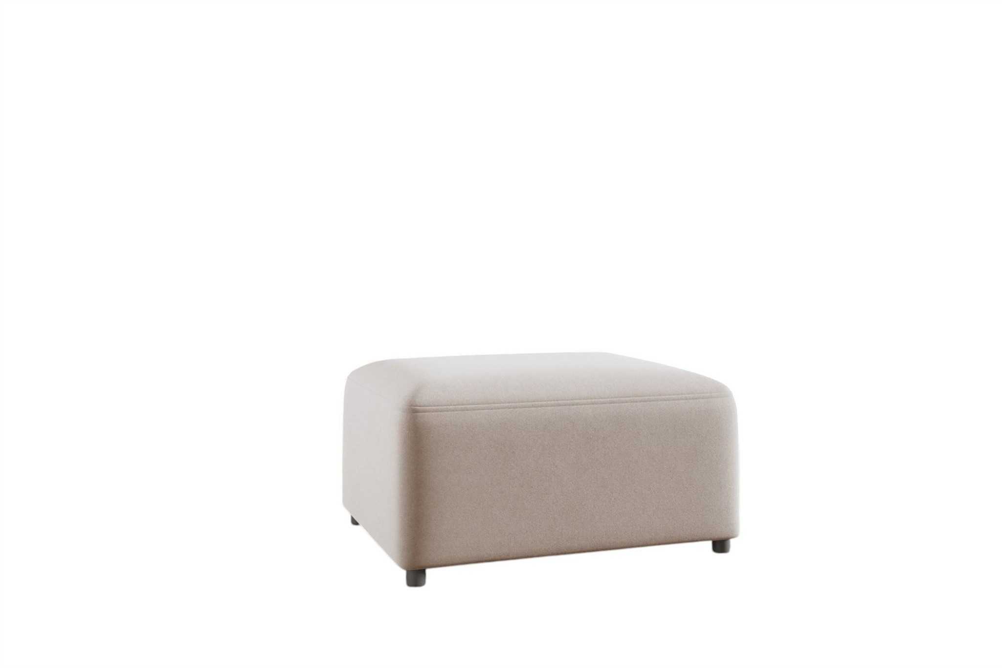 Fun Möbel Polsterhocker Designerhocker FUN AROA in Velourstoff Salvador, Rundumbezug