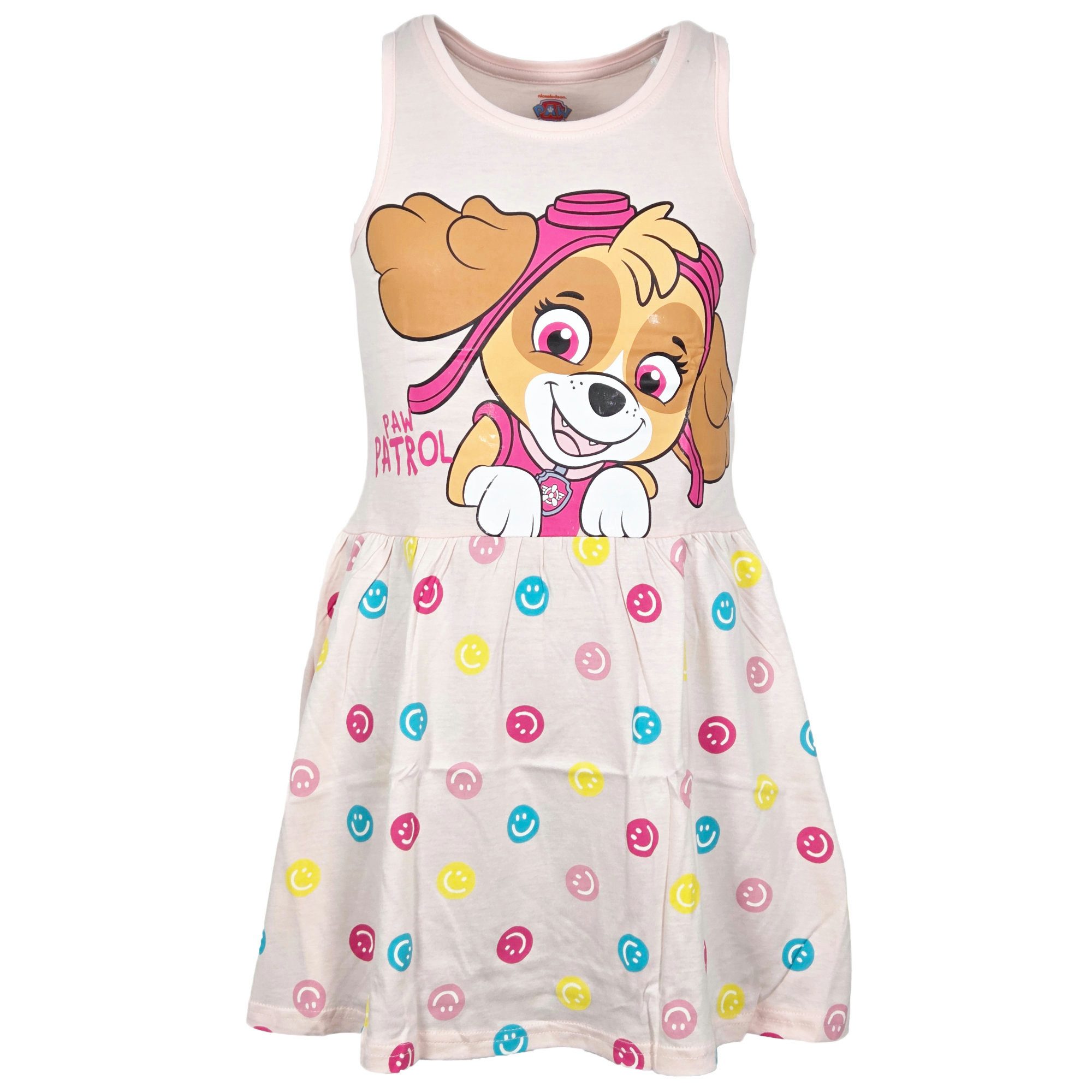 PAW PATROL Sommerkleid Paw Patrol Skye Kinder Mädchen kurzarm Kleid Sommerkleid 100% Baumwolle, Gr. 92 bis 128