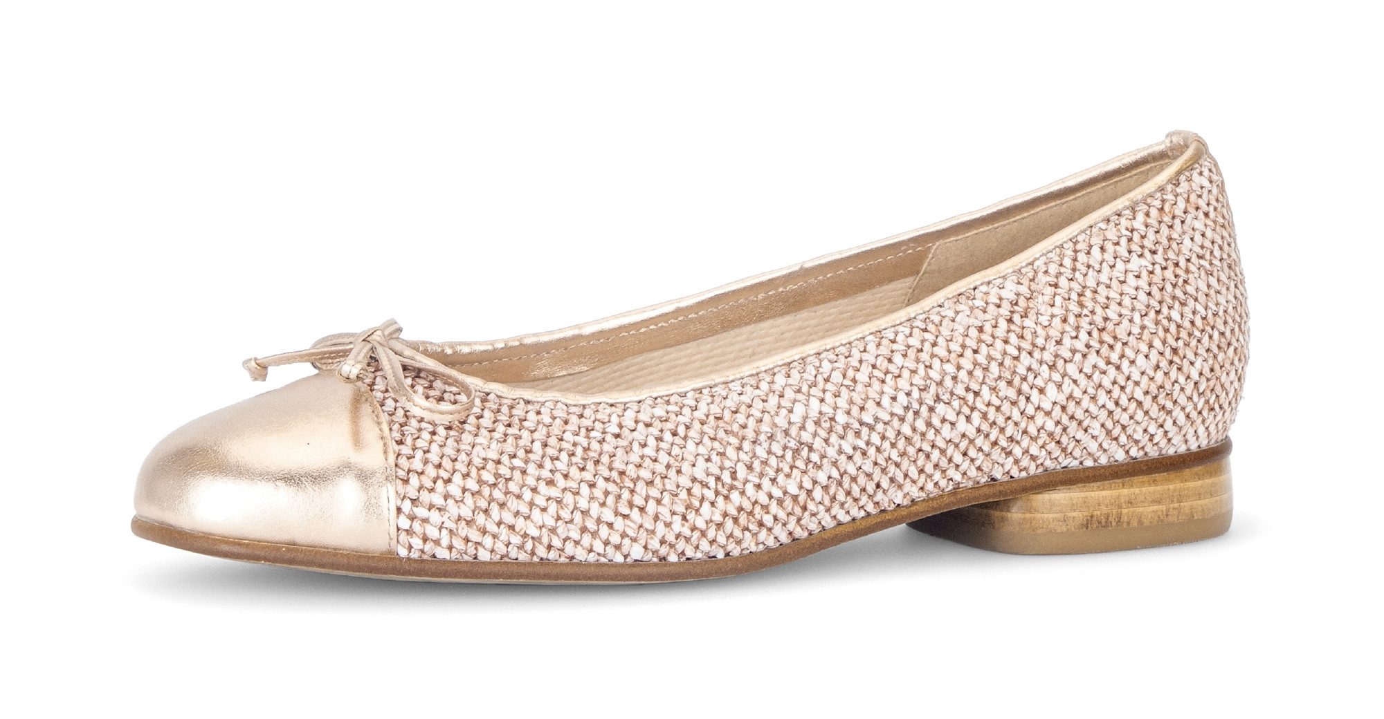 Gabor Ballerina Blockabsatz, Businessschuh, Schupfschuh in runder Form