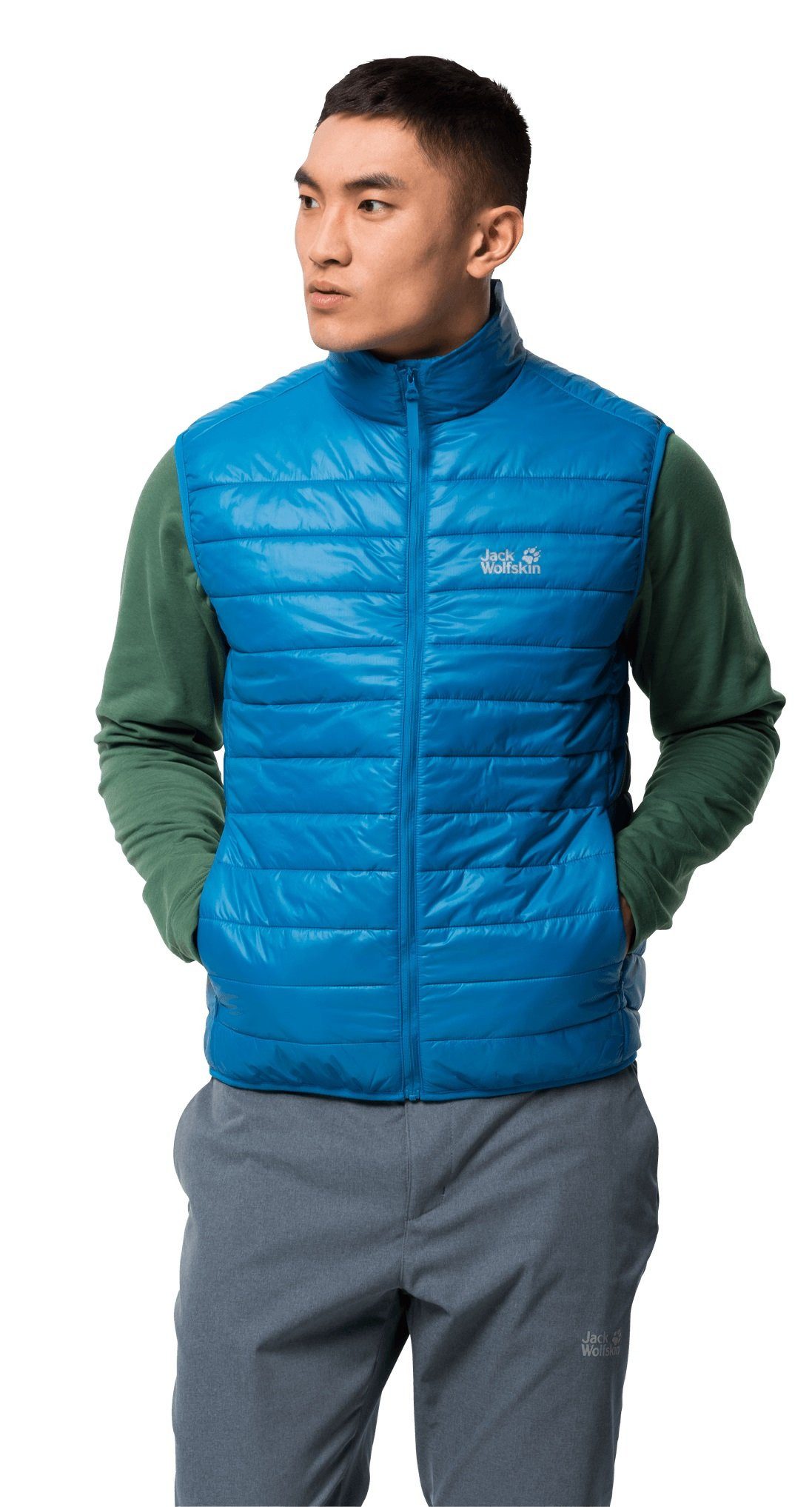 Jack Wolfskin Steppweste JWP (leicht, winddicht, warm wattiert) blau Herren