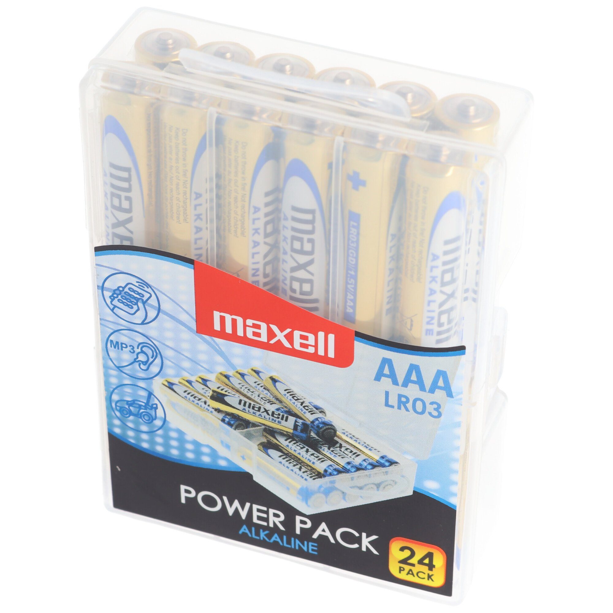 V) (1,5 24er AAA Batterie, Maxell Batterie LR im Batterien Marken Alkaline Micro Sparpack LR03
