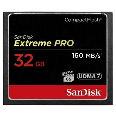 Sandisk CF Extreme Pro Speicherkarte (32 GB, 160 MB/s Lesegeschwindigkeit)