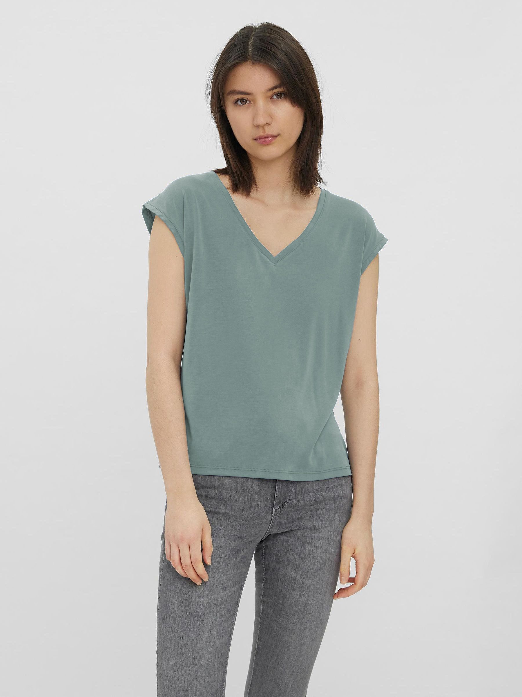 Vero Moda T-Shirt Basic Stretch V-Neck günstig online kaufen